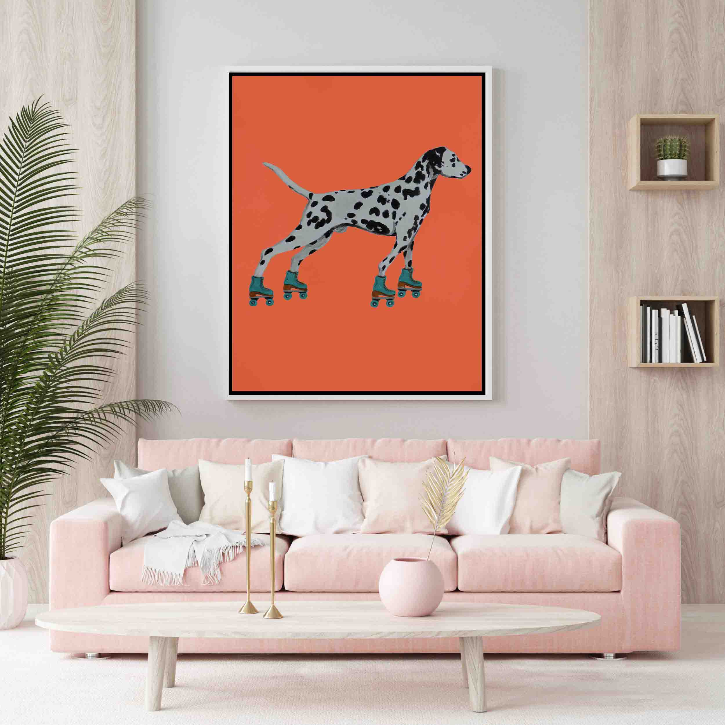 DALMATIAN WITH ROLLERSKATES