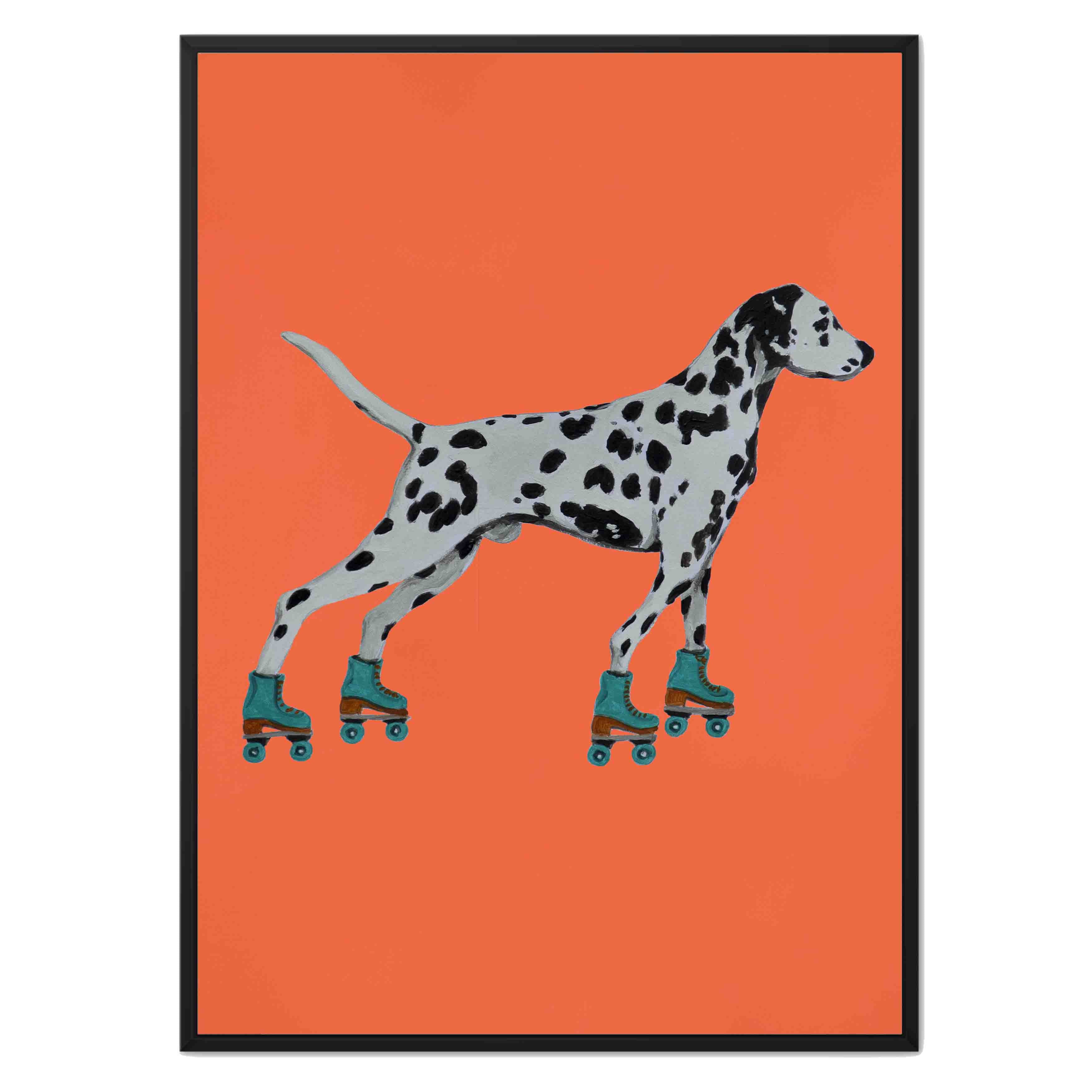 DALMATIAN WITH ROLLERSKATES