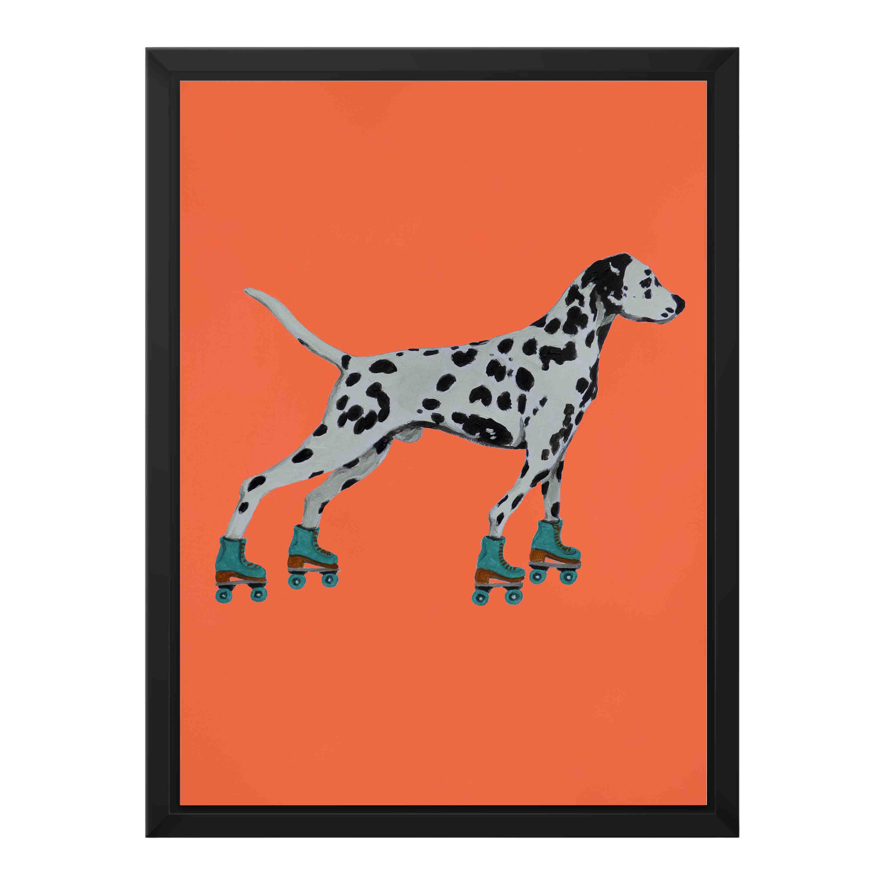 DALMATIAN WITH ROLLERSKATES