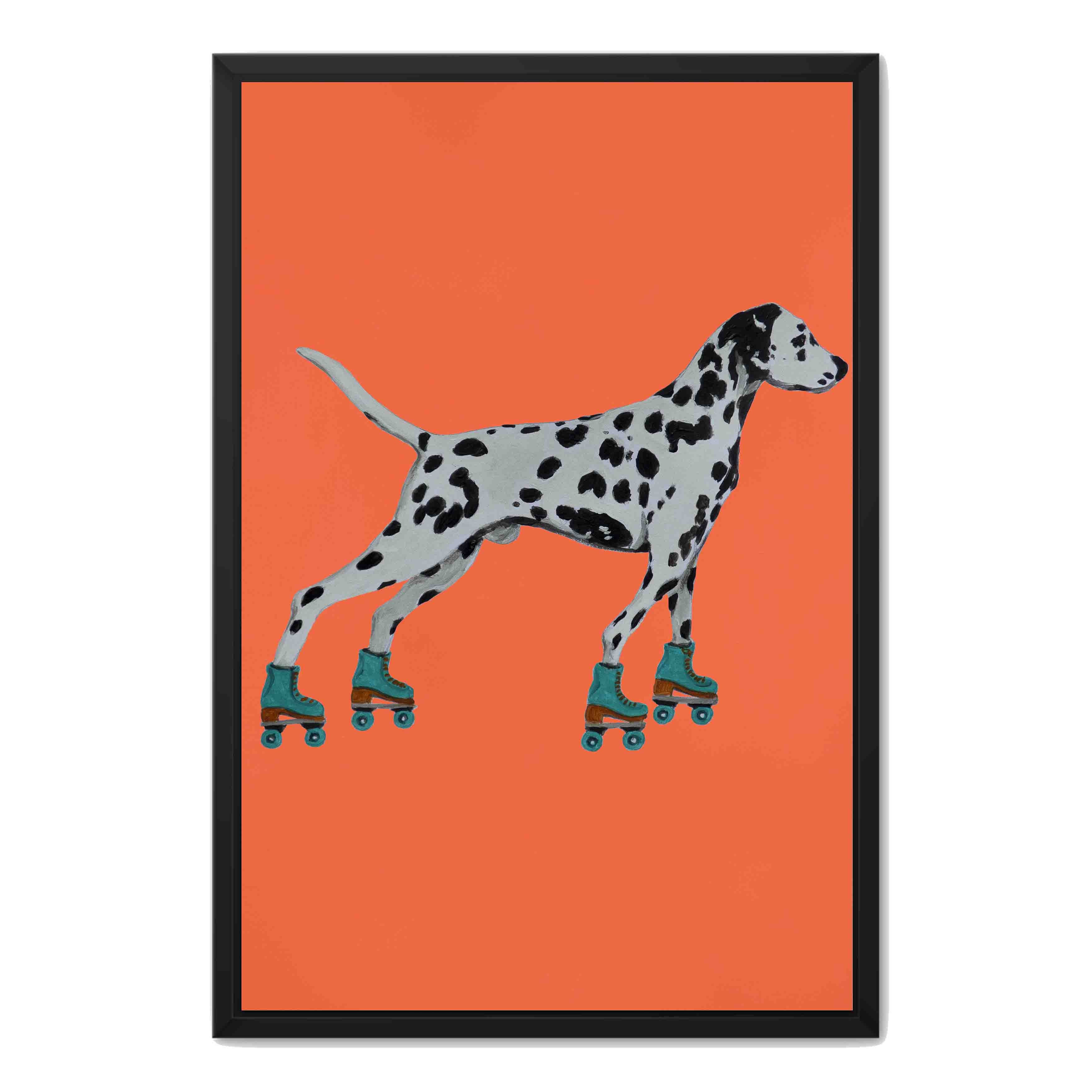DALMATIAN WITH ROLLERSKATES