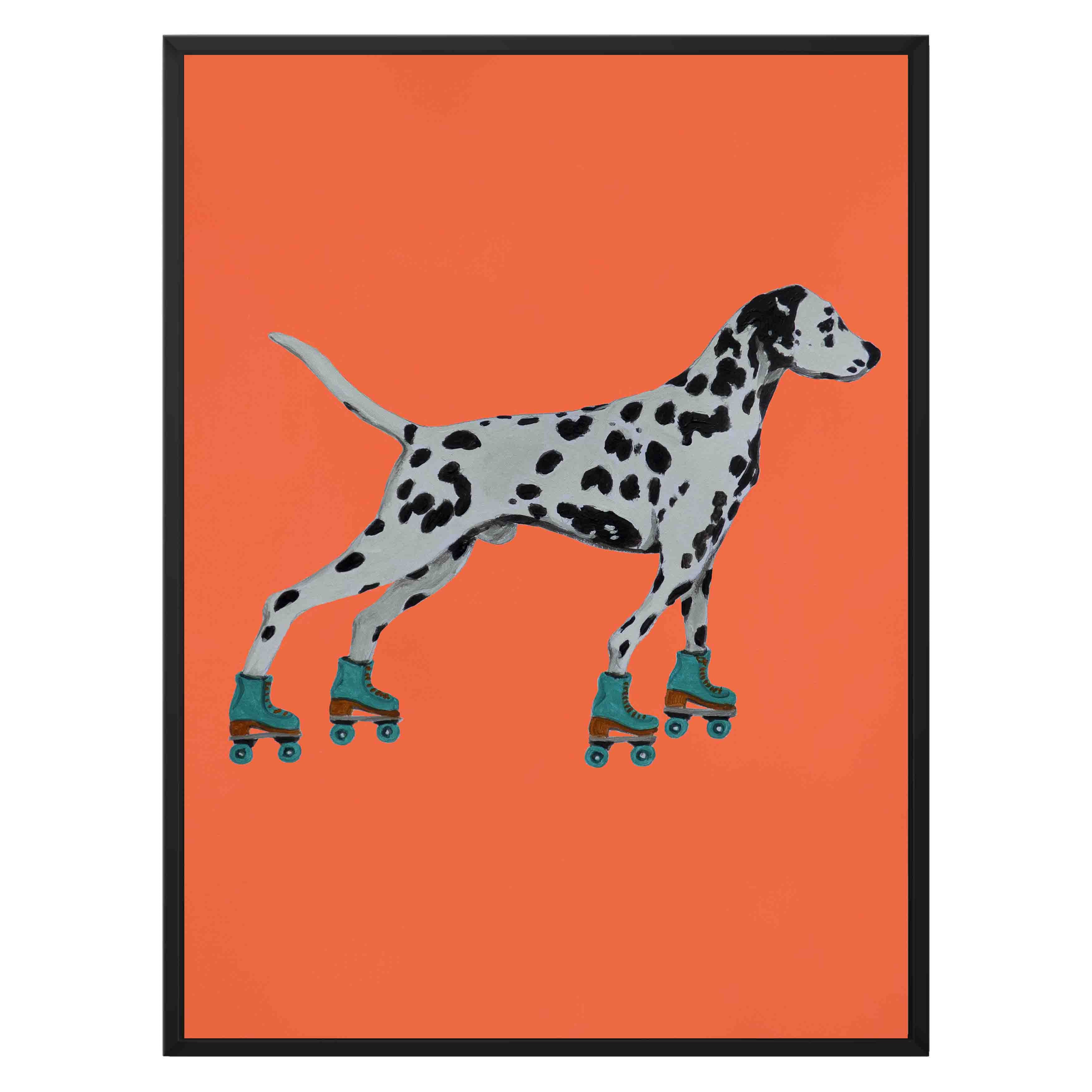 DALMATIAN WITH ROLLERSKATES