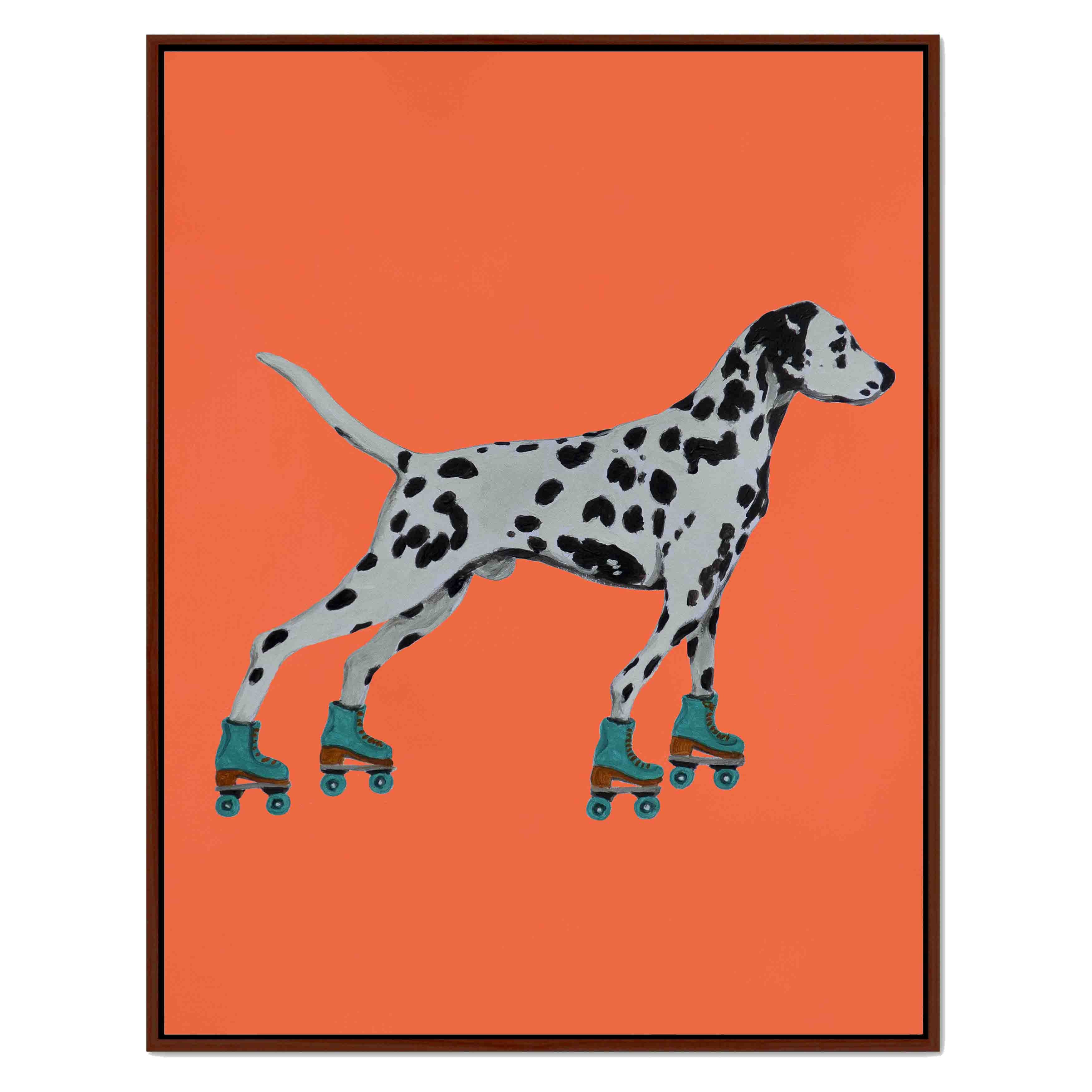 DALMATIAN WITH ROLLERSKATES