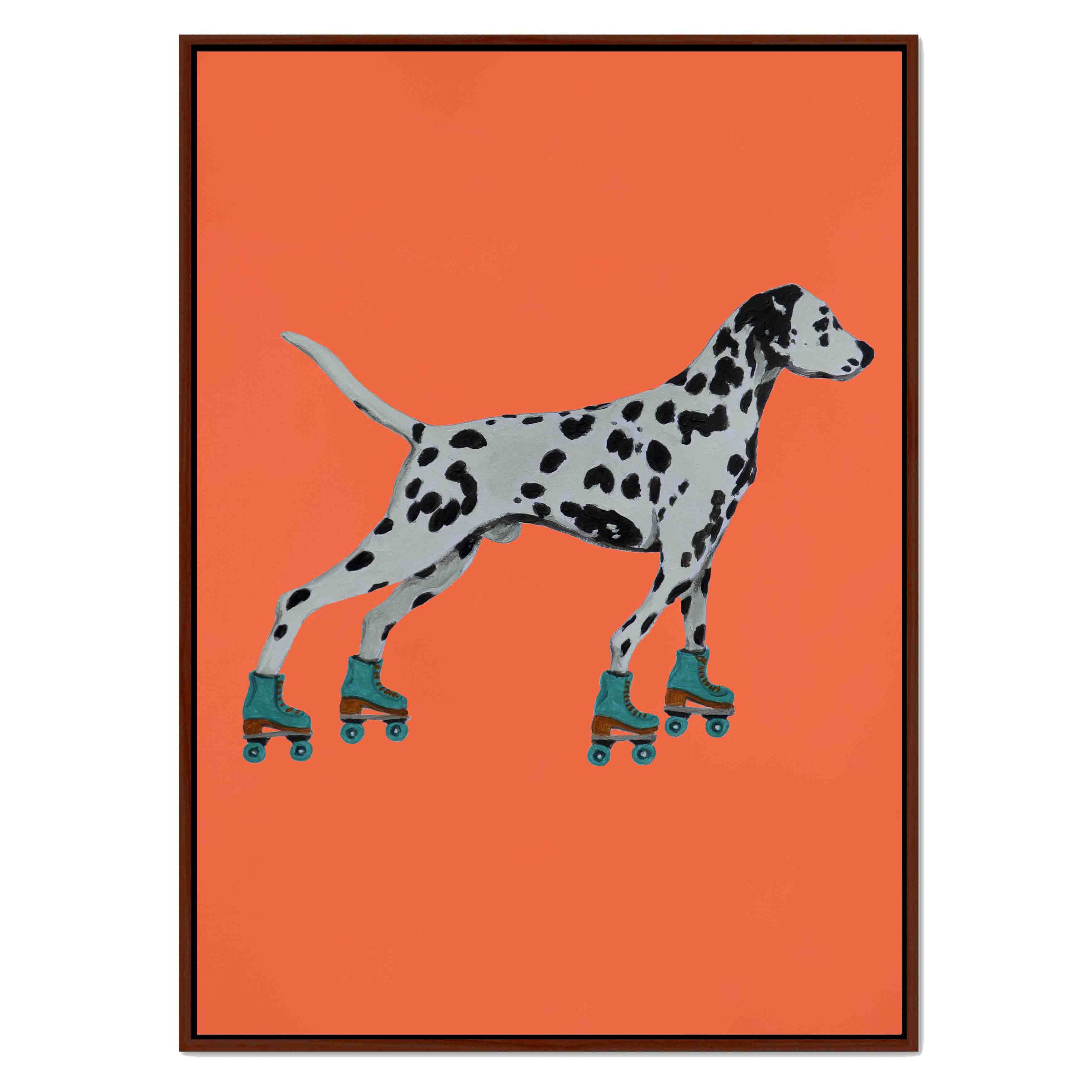 DALMATIAN WITH ROLLERSKATES