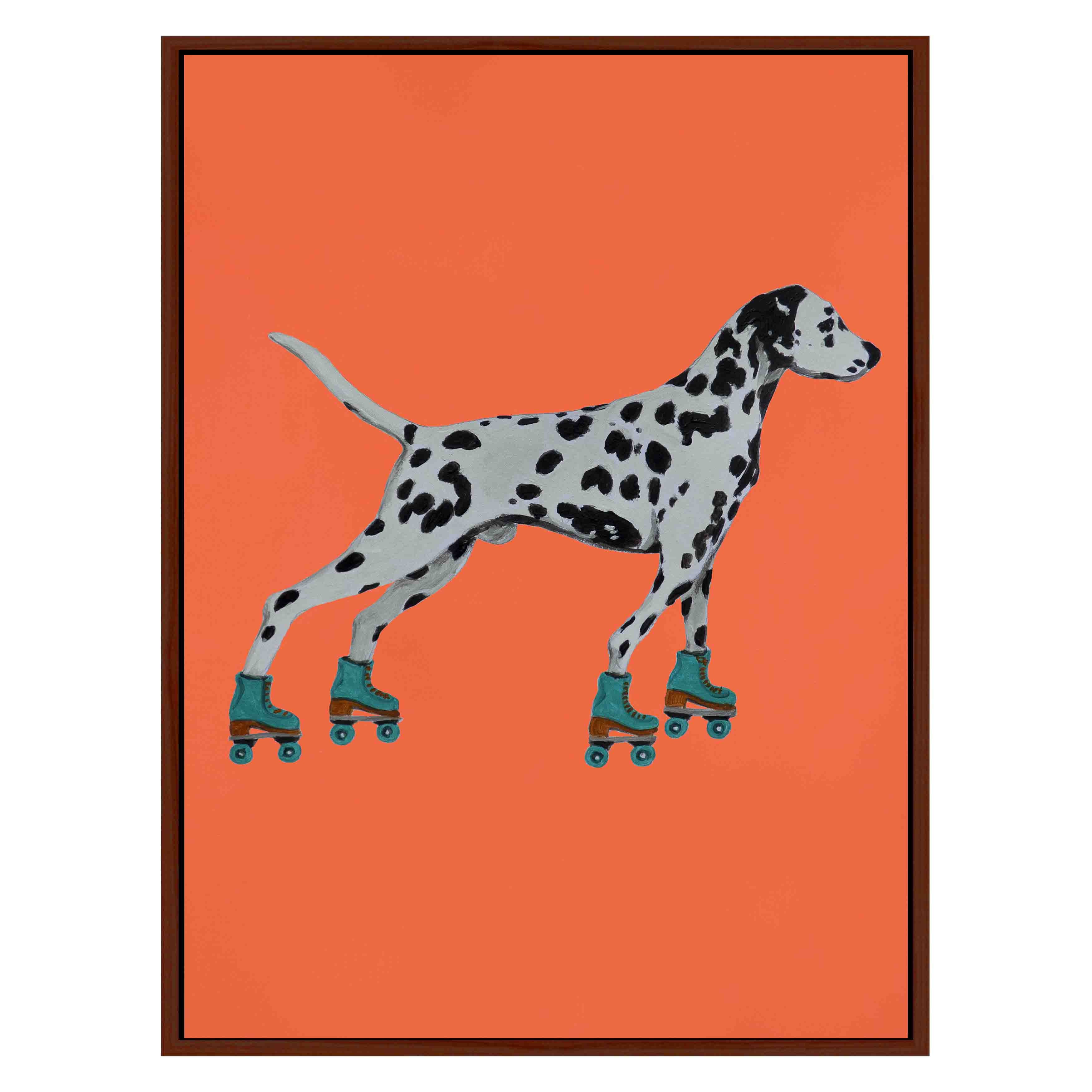 DALMATIAN WITH ROLLERSKATES