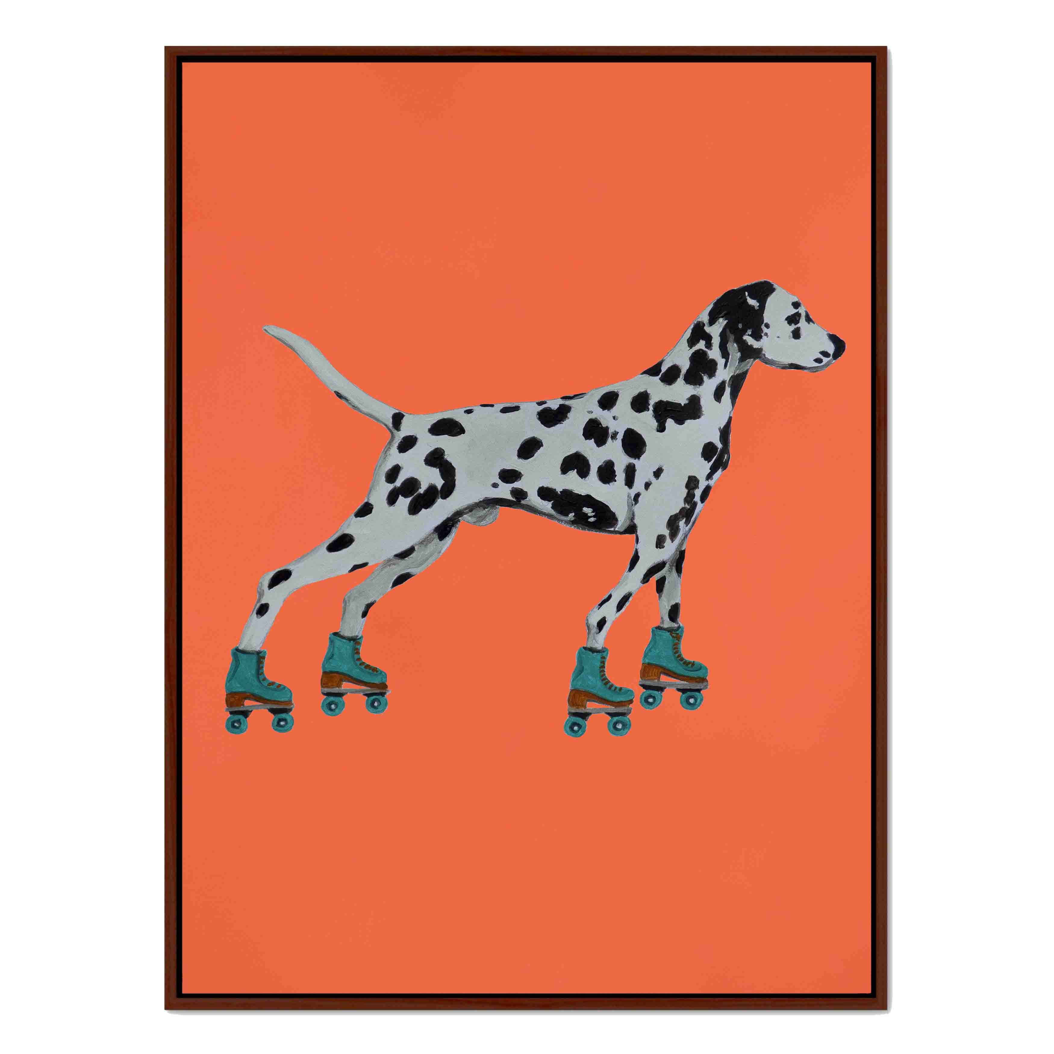 DALMATIAN WITH ROLLERSKATES