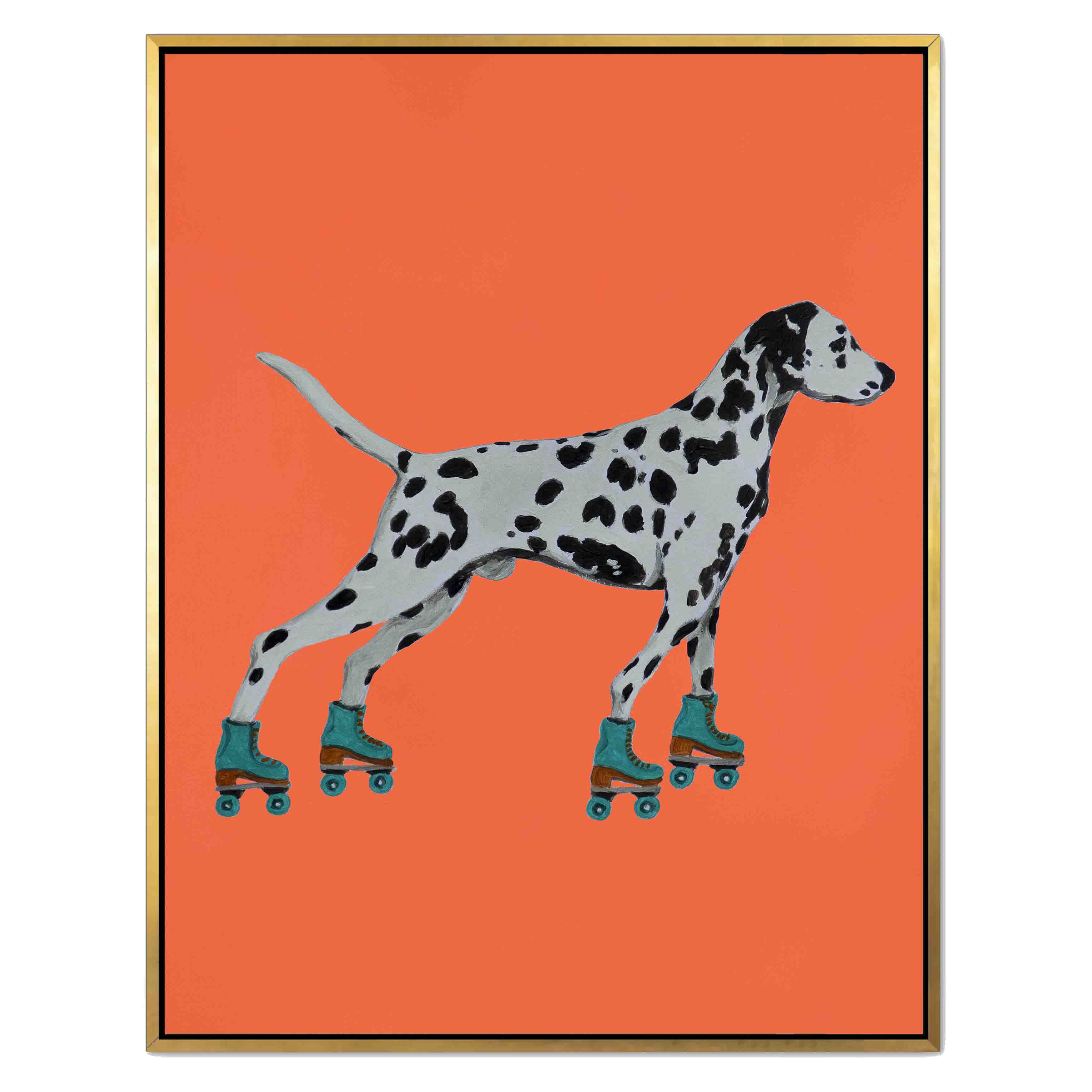 DALMATIAN WITH ROLLERSKATES