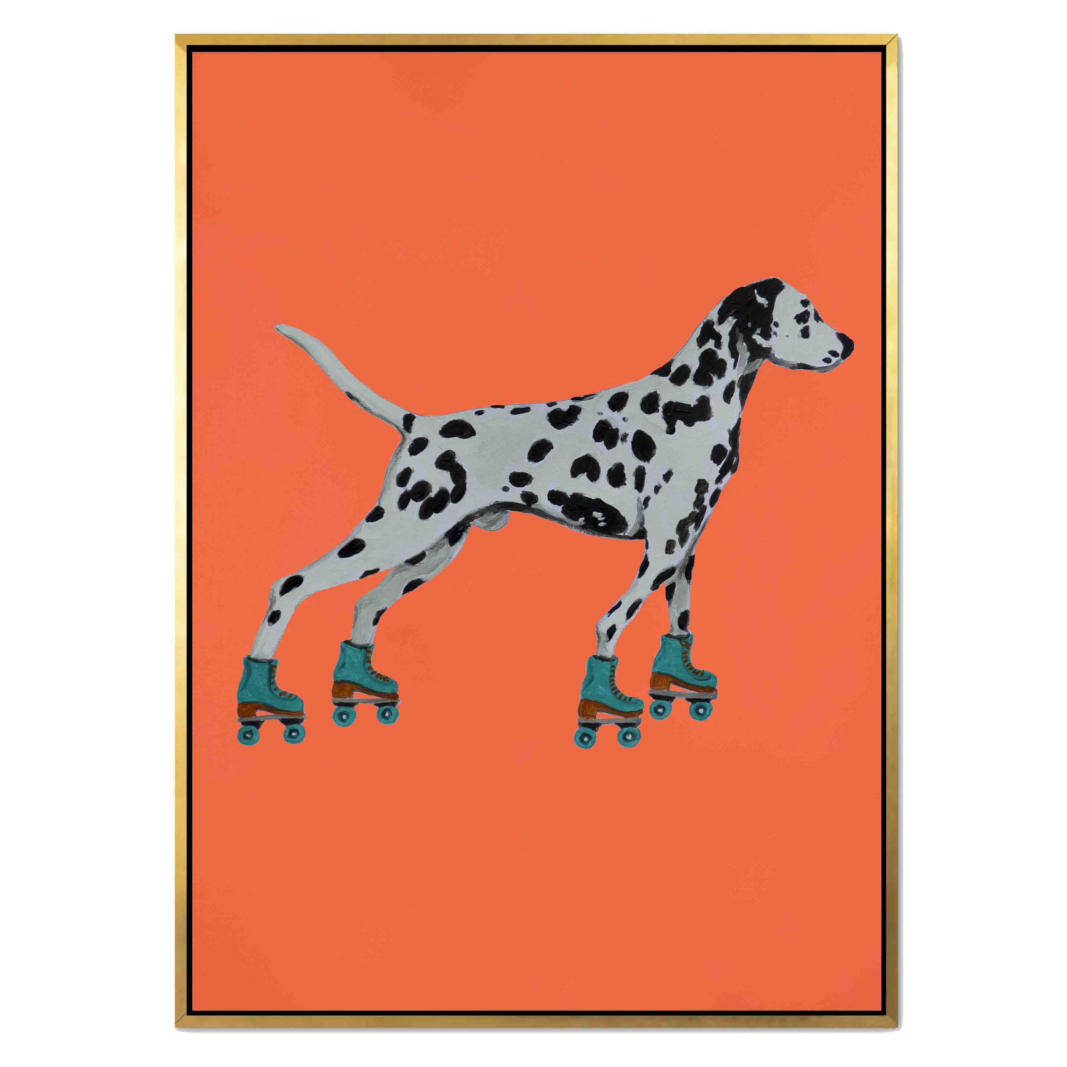 DALMATIAN WITH ROLLERSKATES
