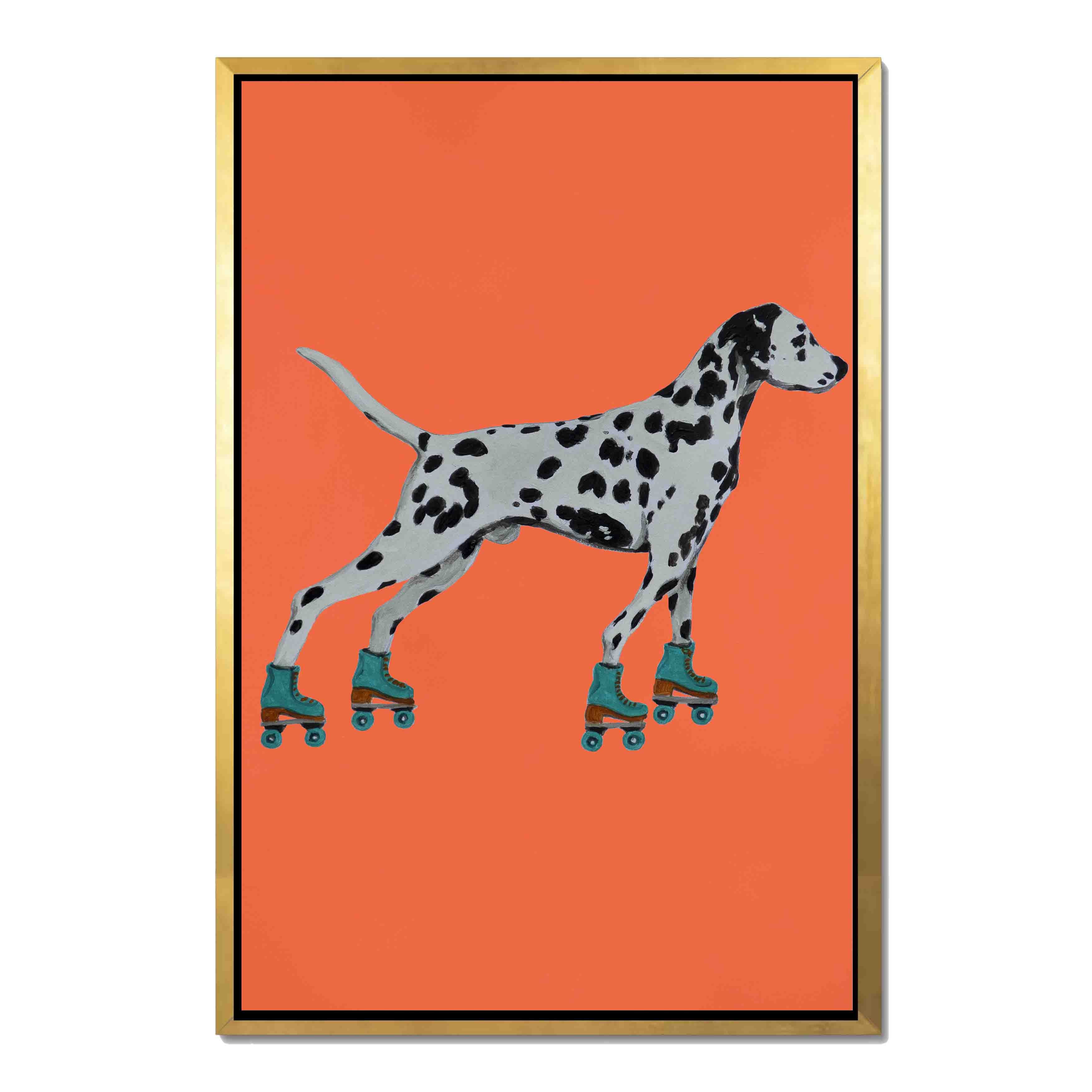DALMATIAN WITH ROLLERSKATES