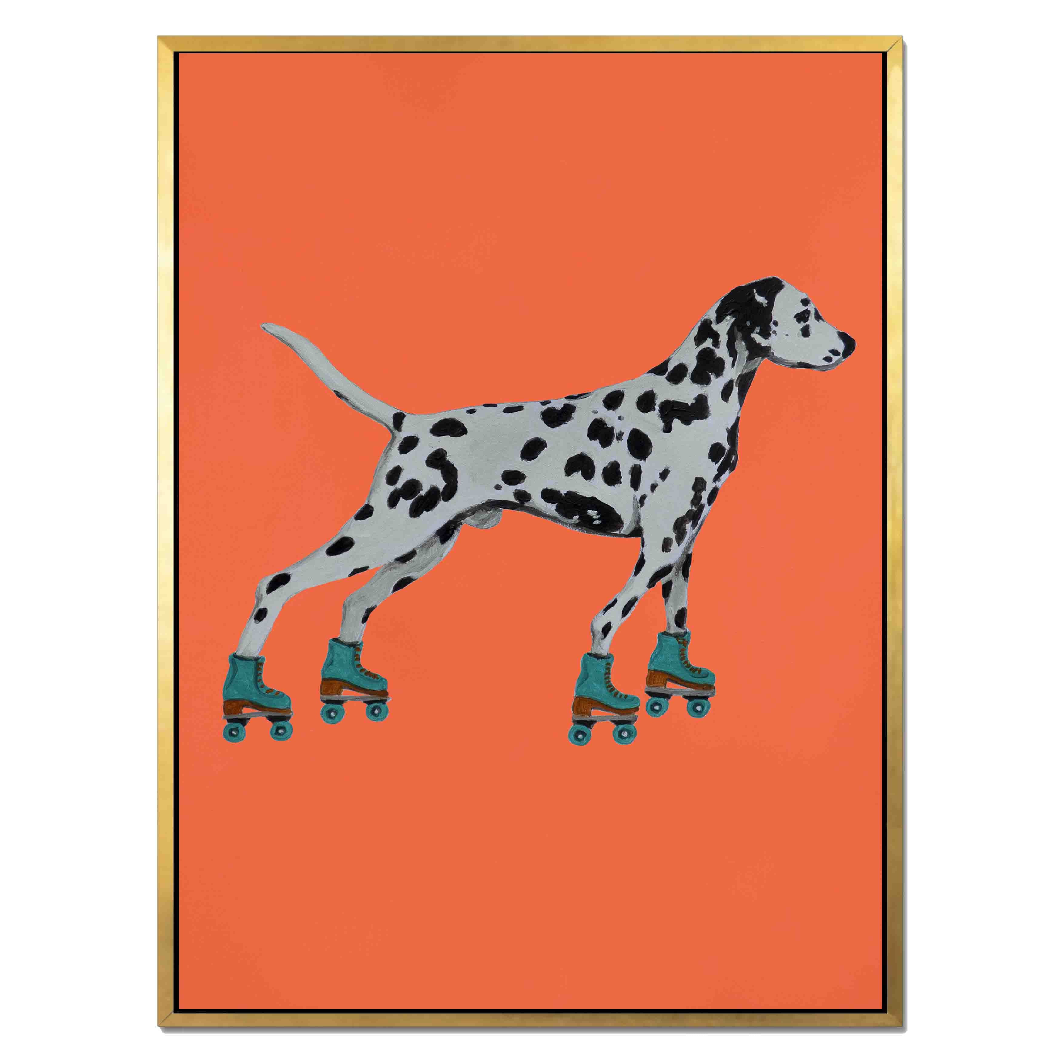 DALMATIAN WITH ROLLERSKATES