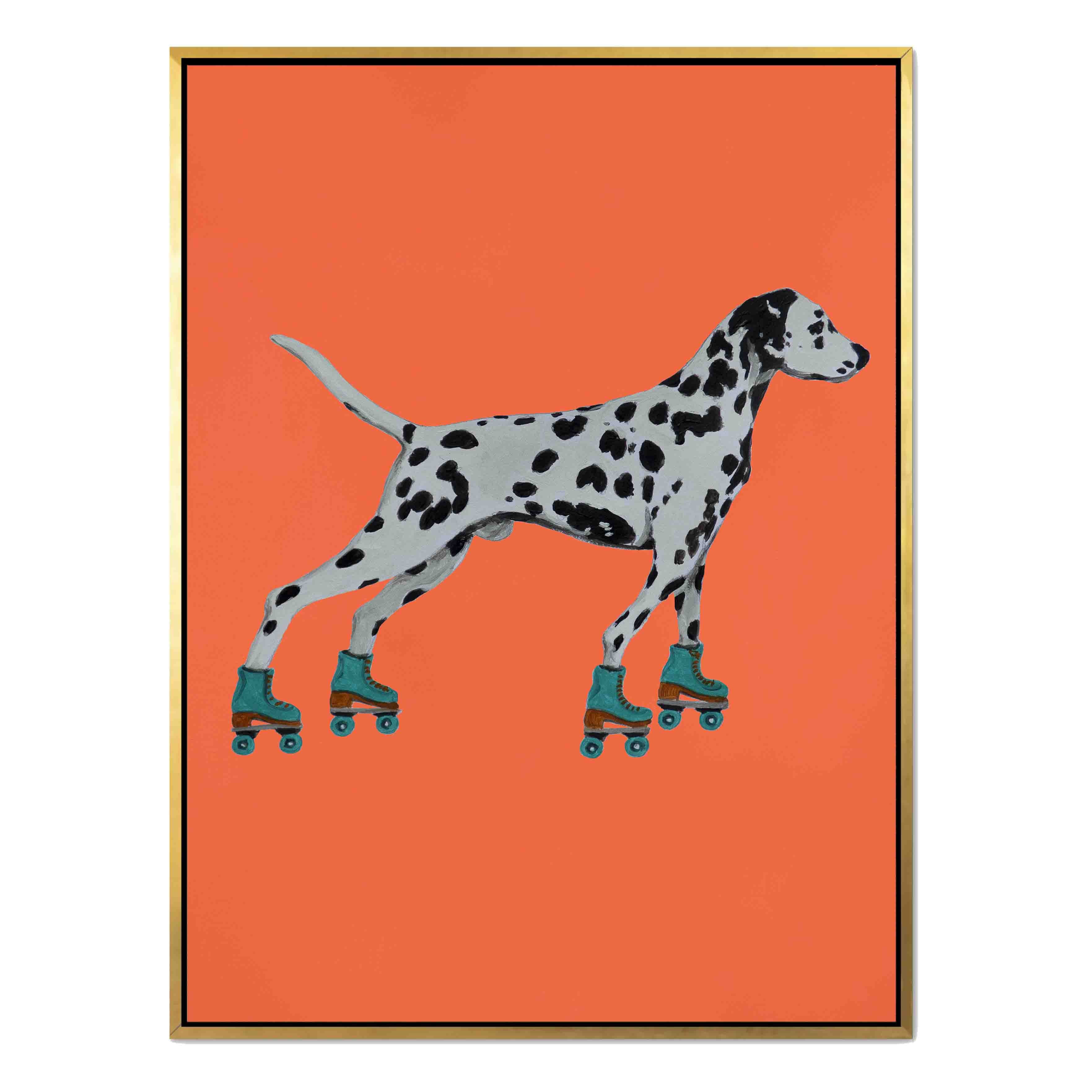 DALMATIAN WITH ROLLERSKATES