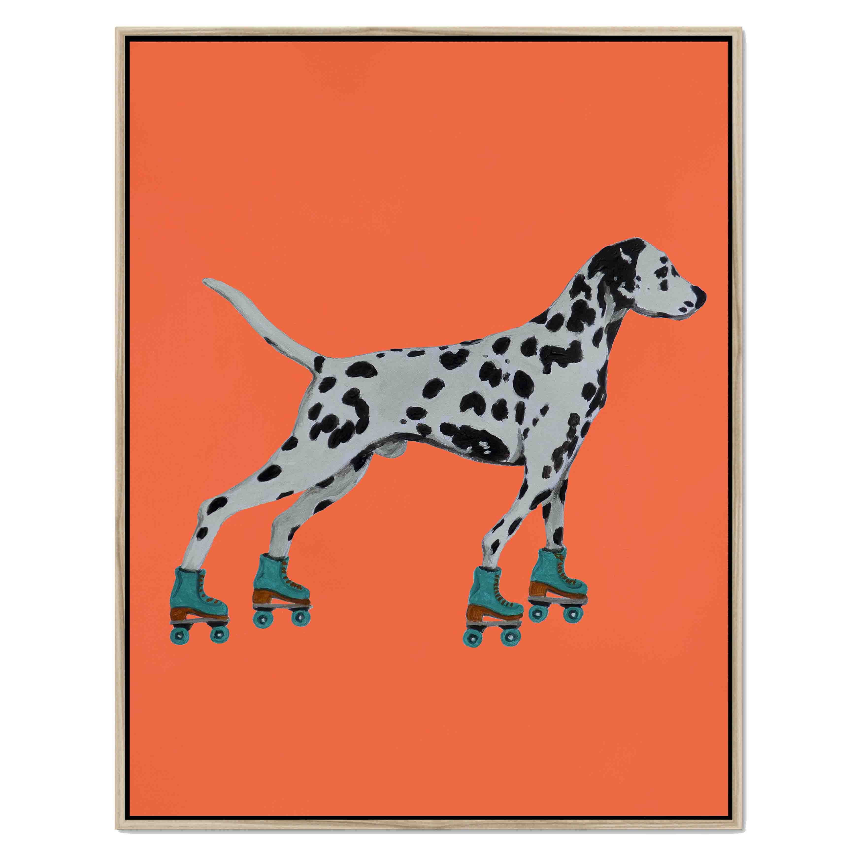 DALMATIAN WITH ROLLERSKATES