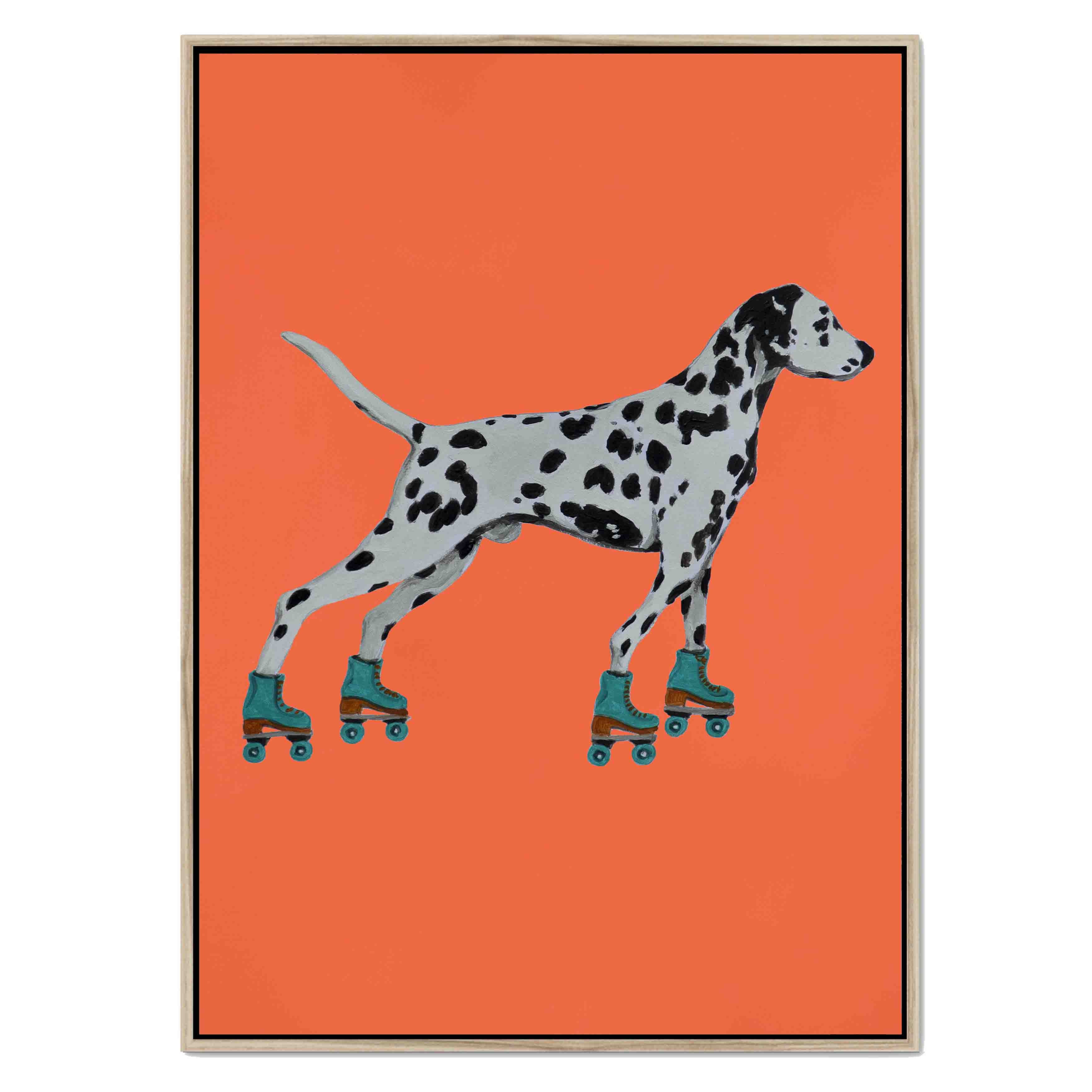 DALMATIAN WITH ROLLERSKATES