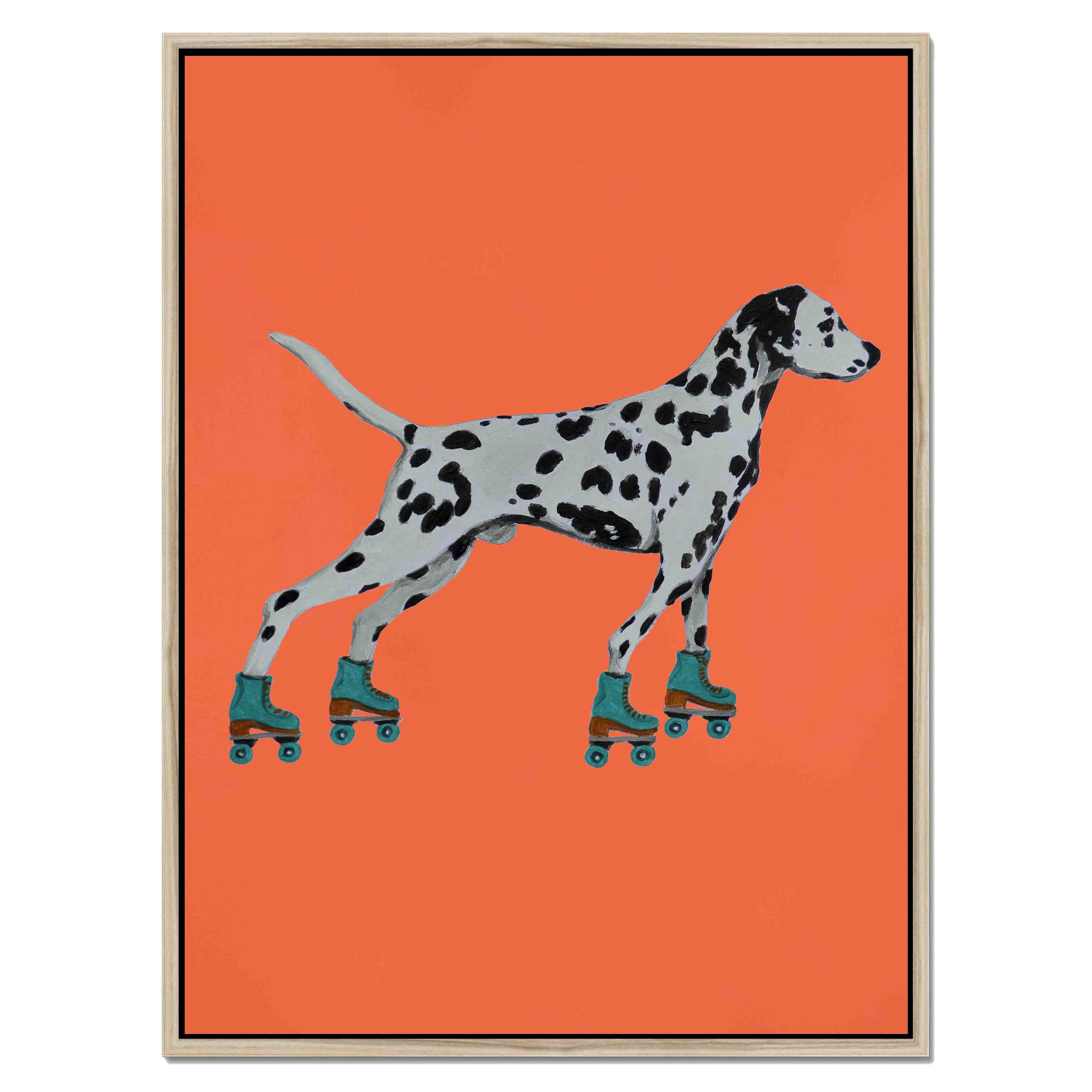 DALMATIAN WITH ROLLERSKATES