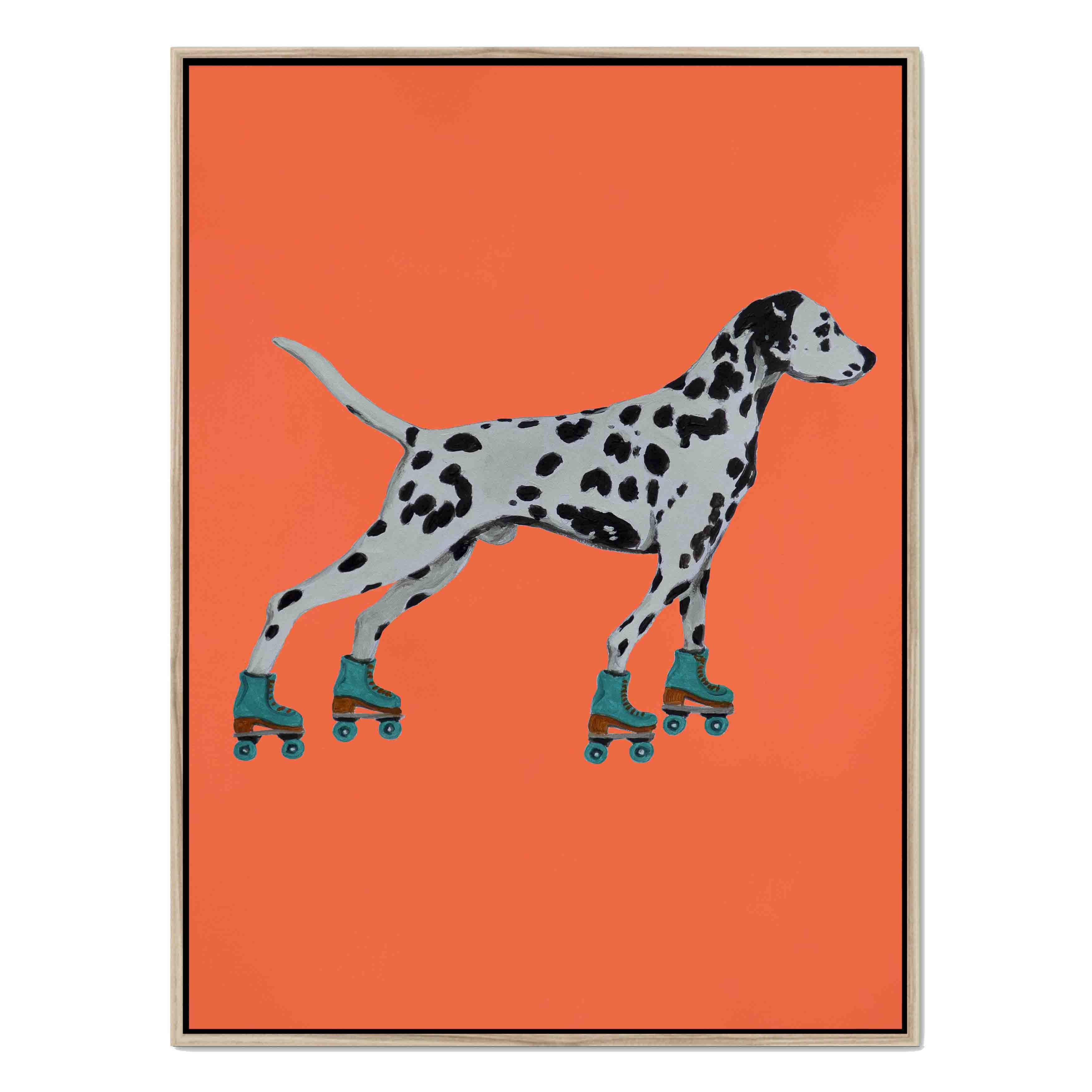 DALMATIAN WITH ROLLERSKATES