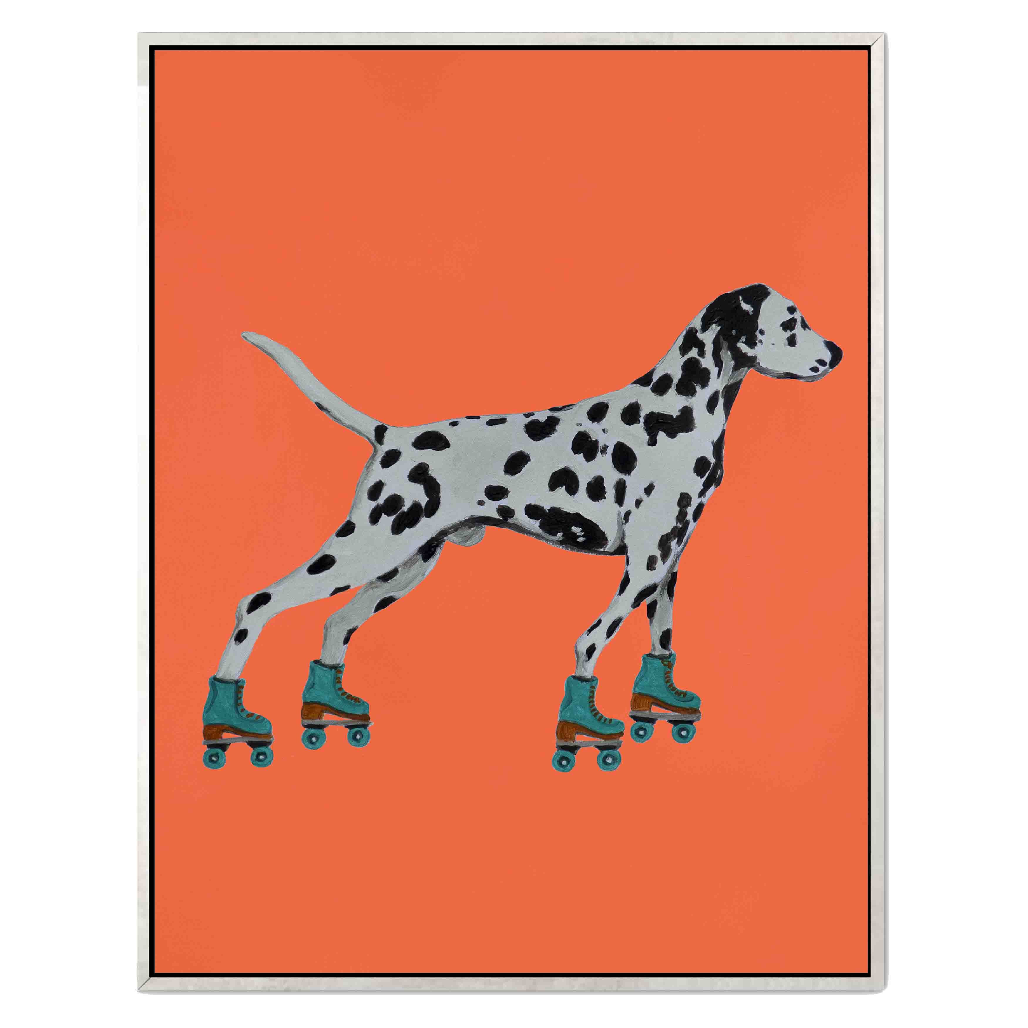 DALMATIAN WITH ROLLERSKATES