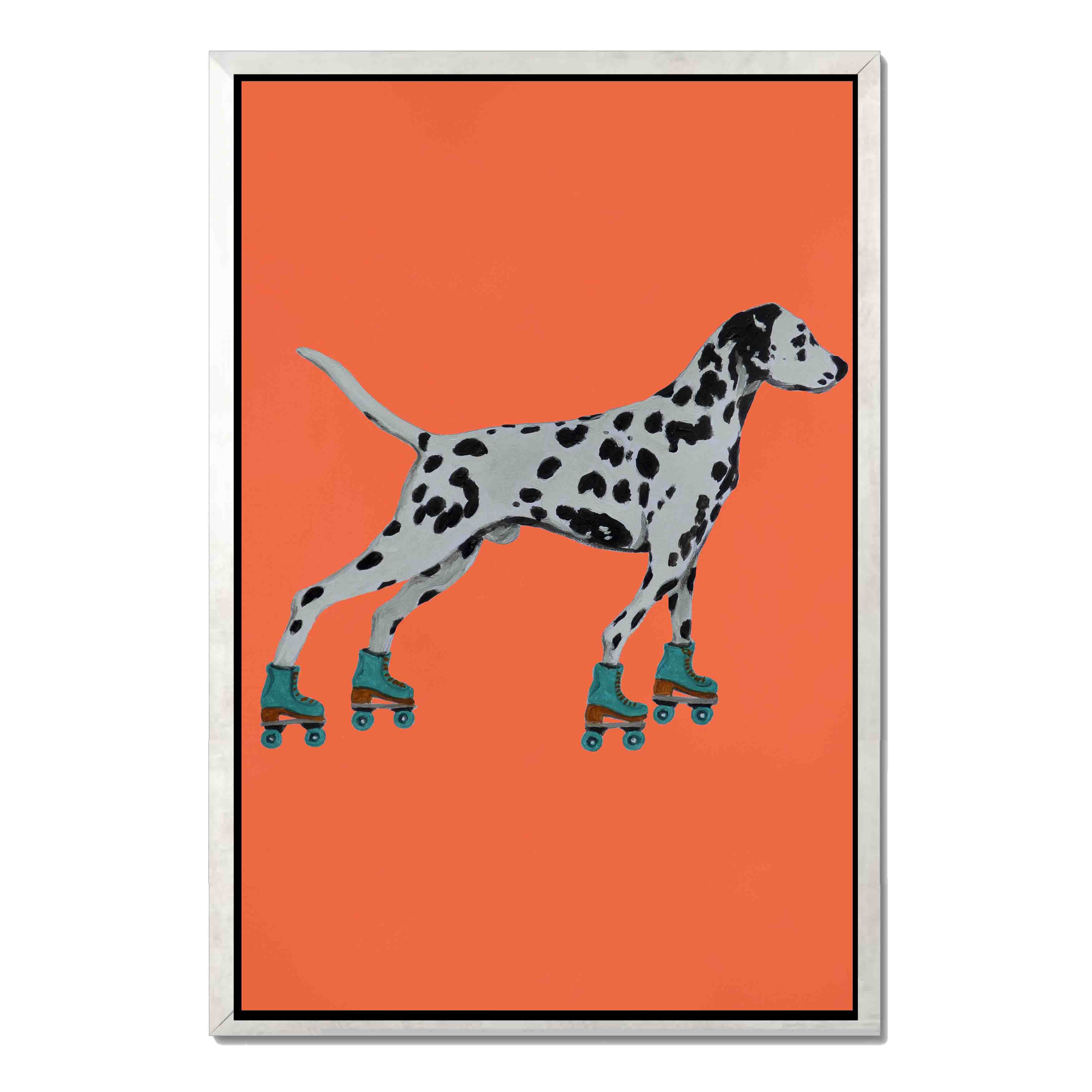 DALMATIAN WITH ROLLERSKATES