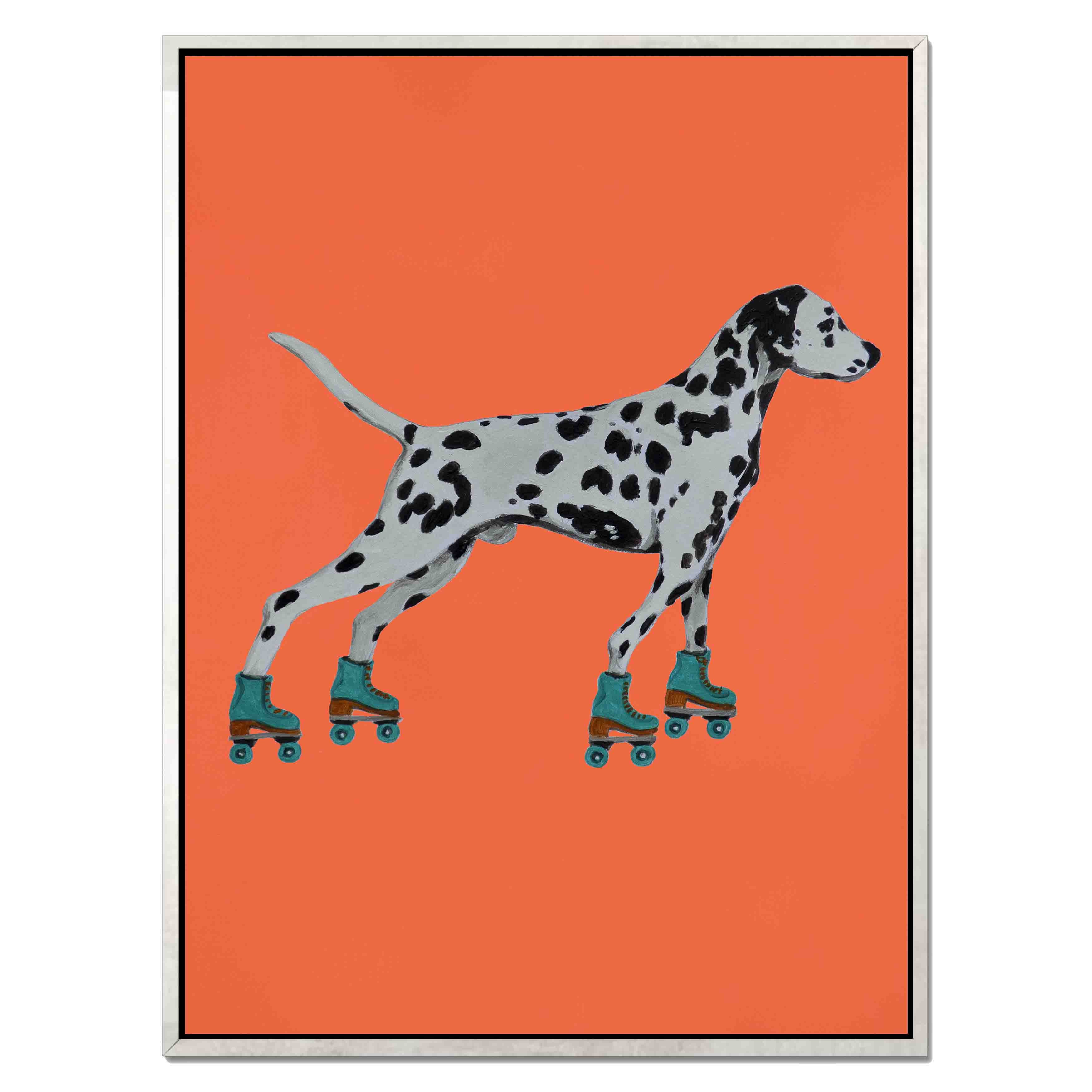 DALMATIAN WITH ROLLERSKATES