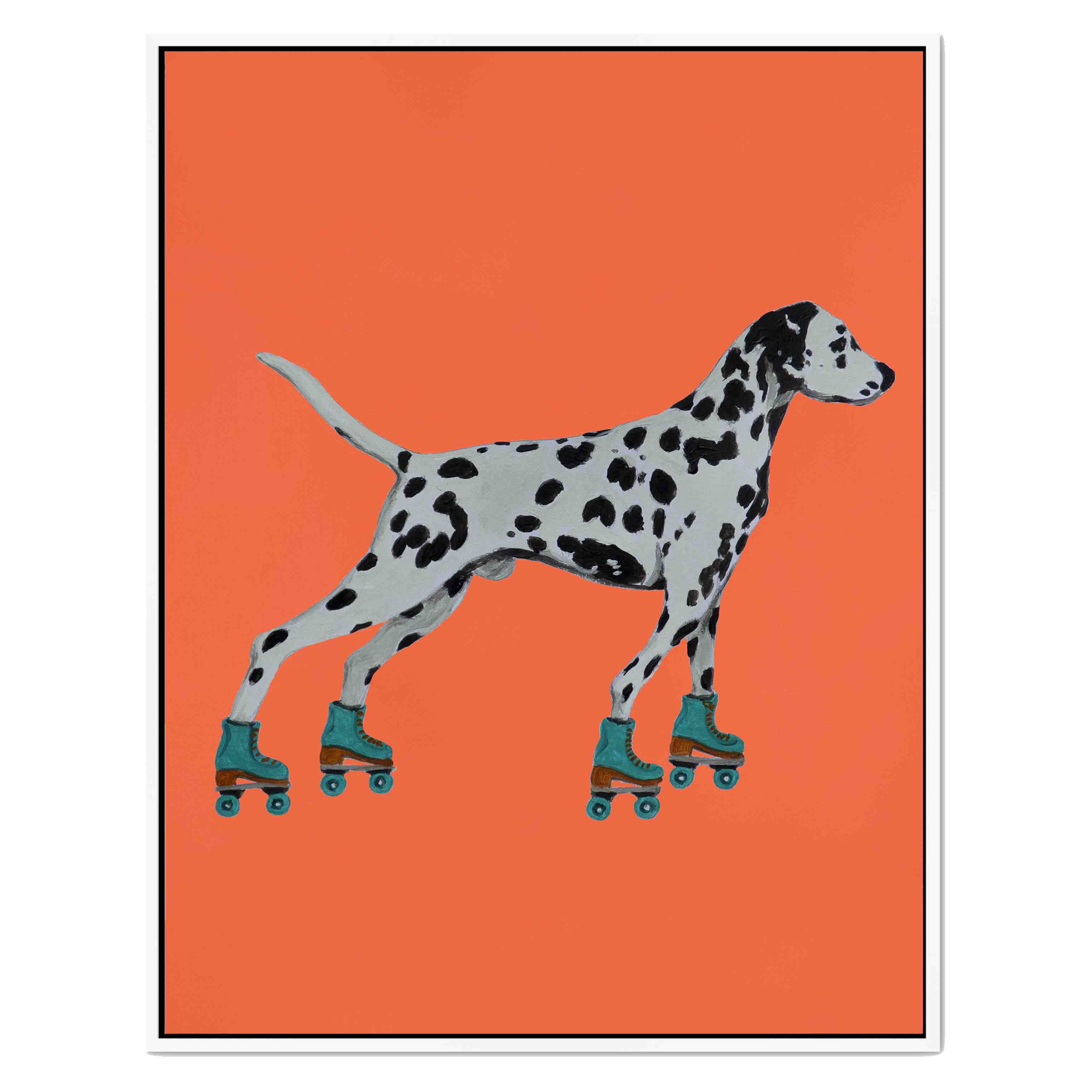 DALMATIAN WITH ROLLERSKATES