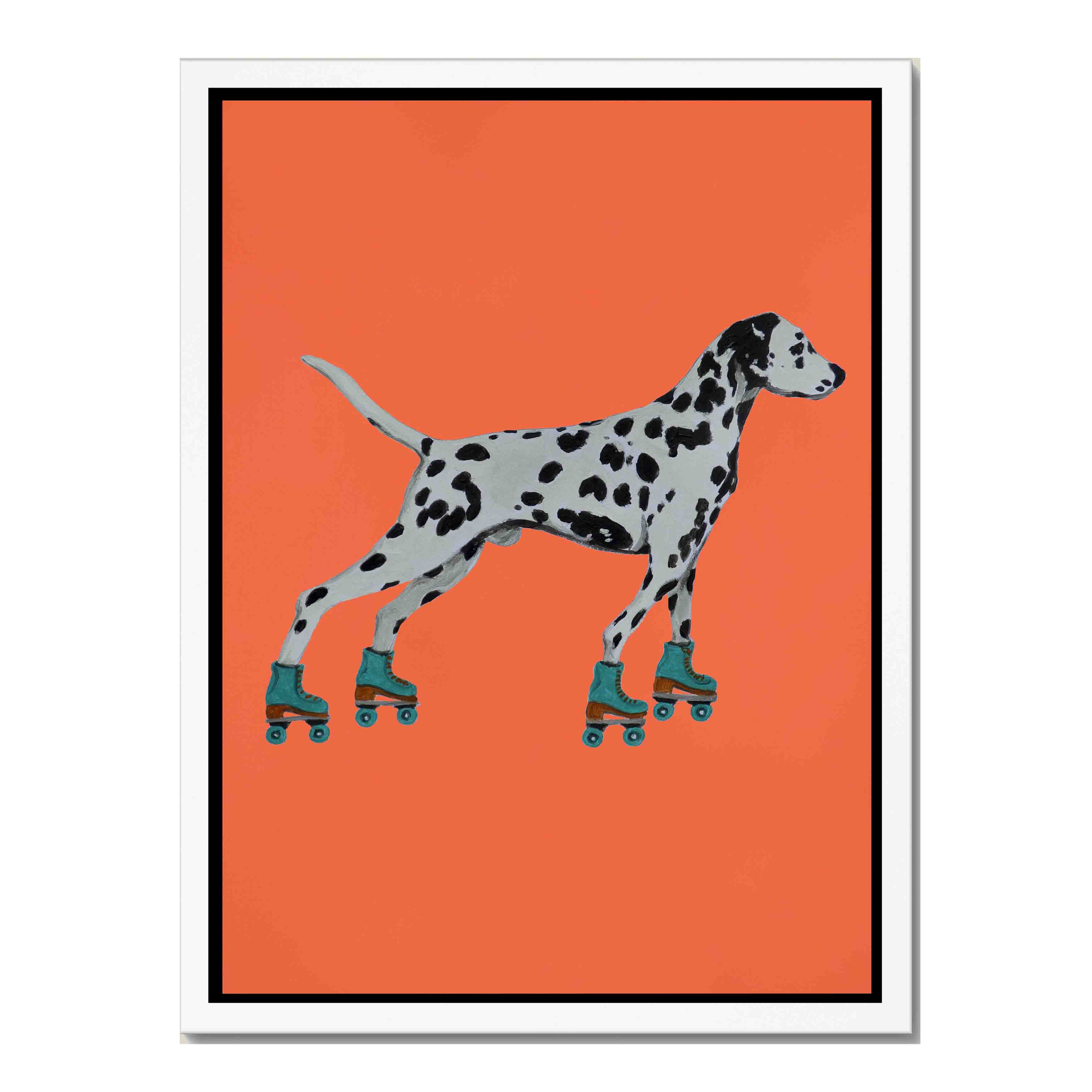 DALMATIAN WITH ROLLERSKATES