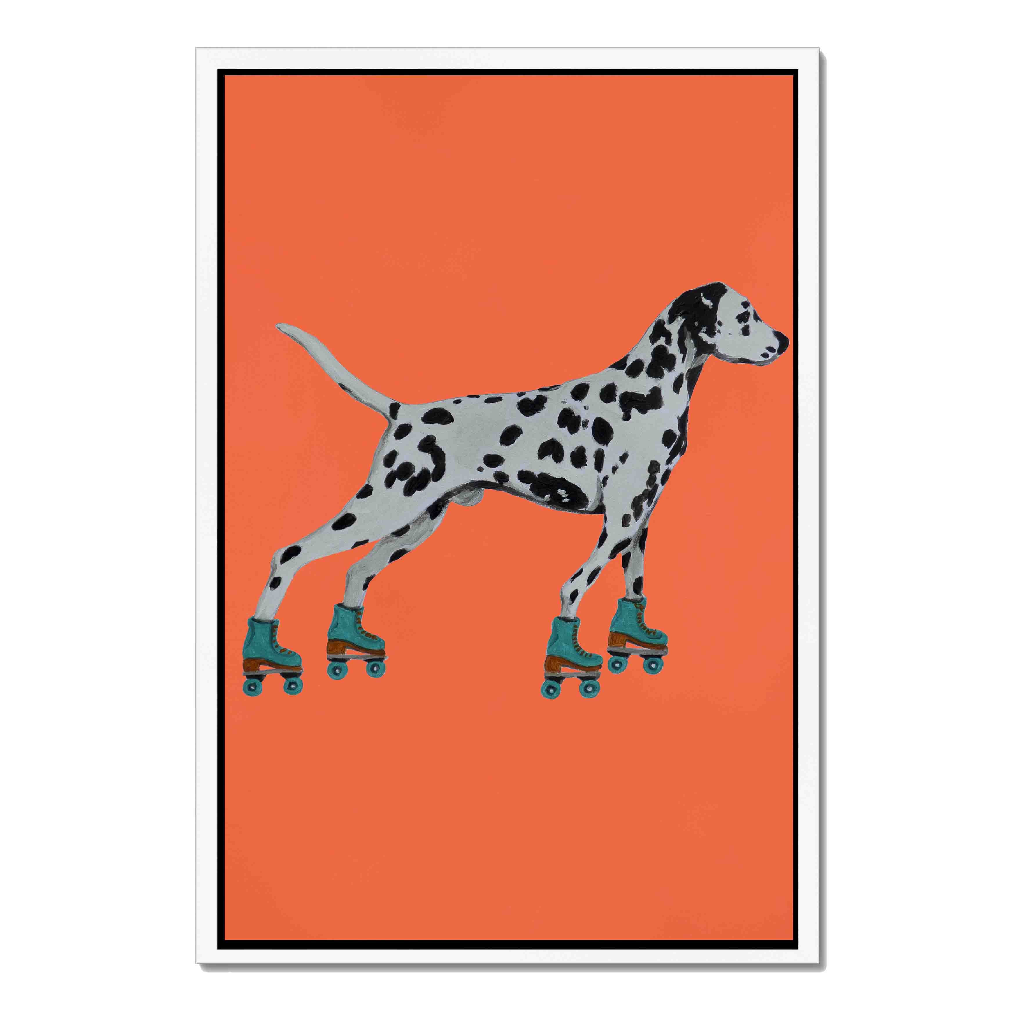 DALMATIAN WITH ROLLERSKATES