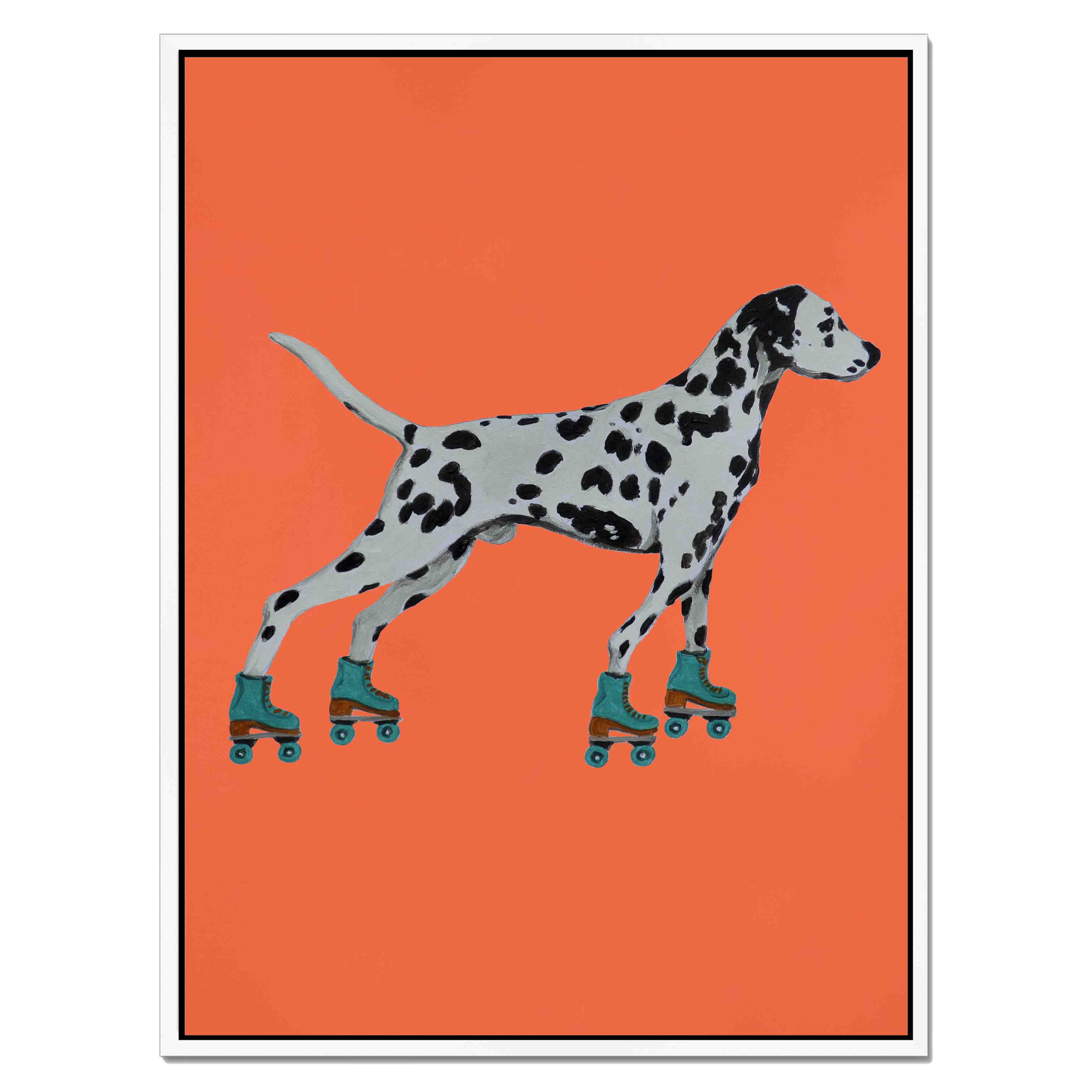 DALMATIAN WITH ROLLERSKATES