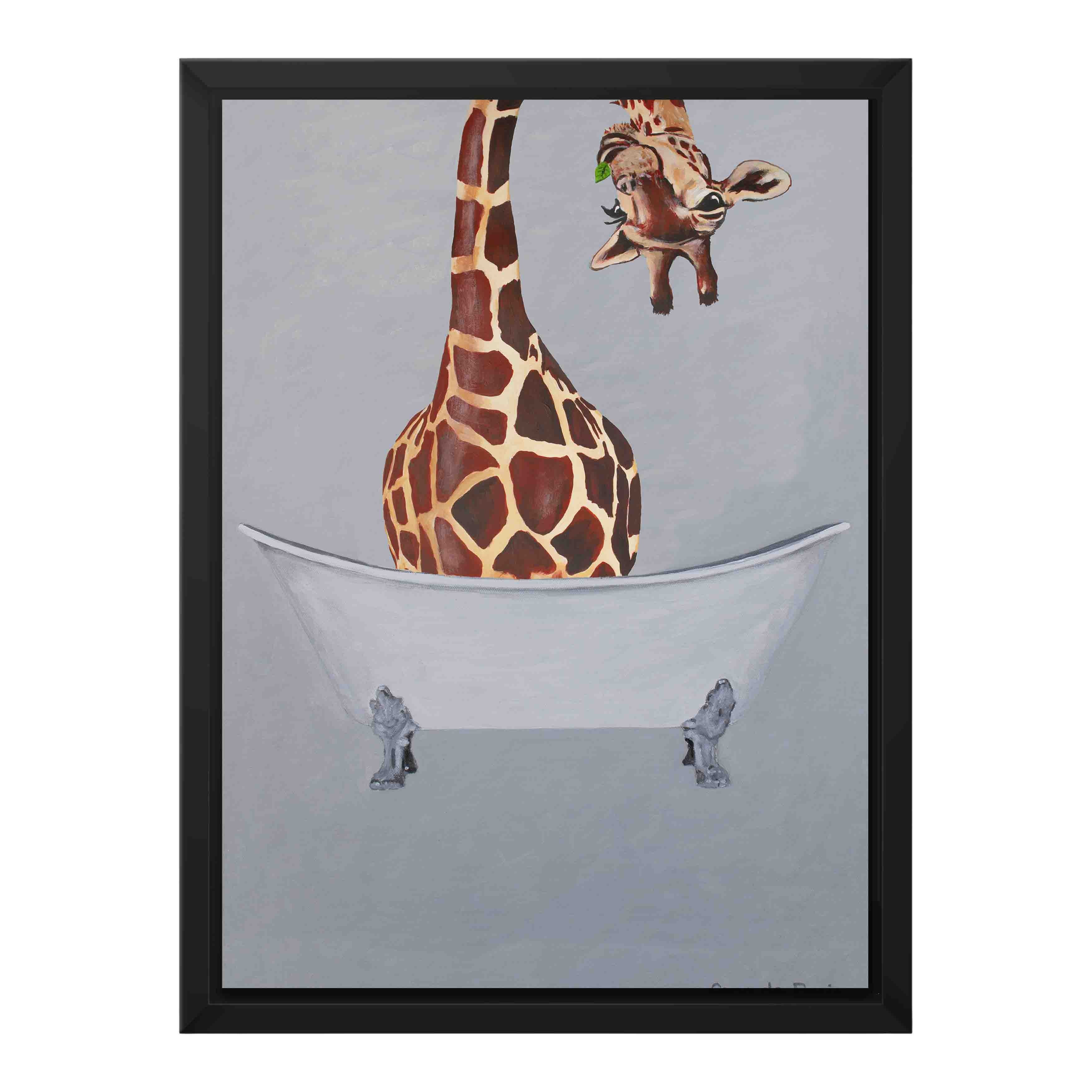 GIRAFFE IN BATHTUB