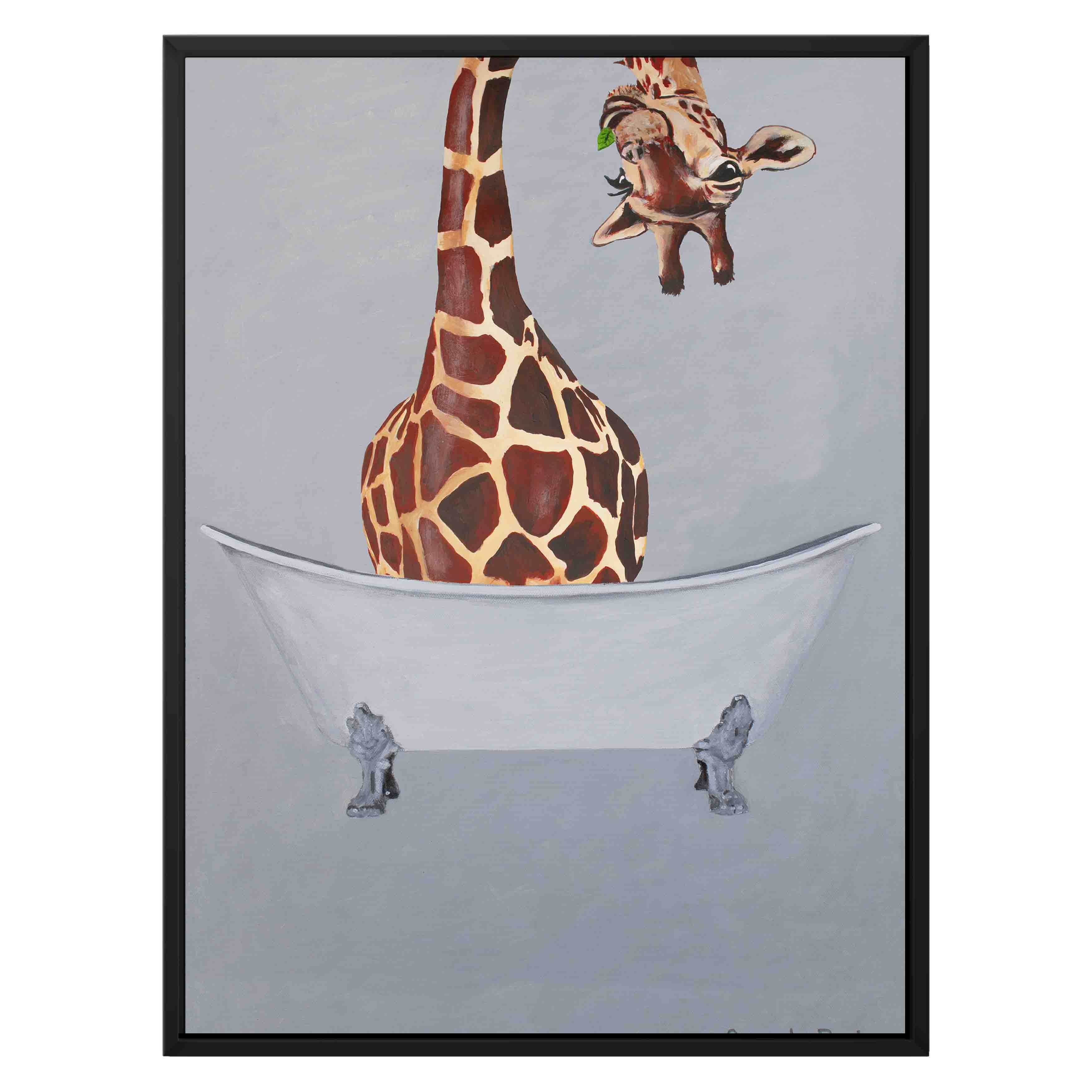 GIRAFFE IN BATHTUB