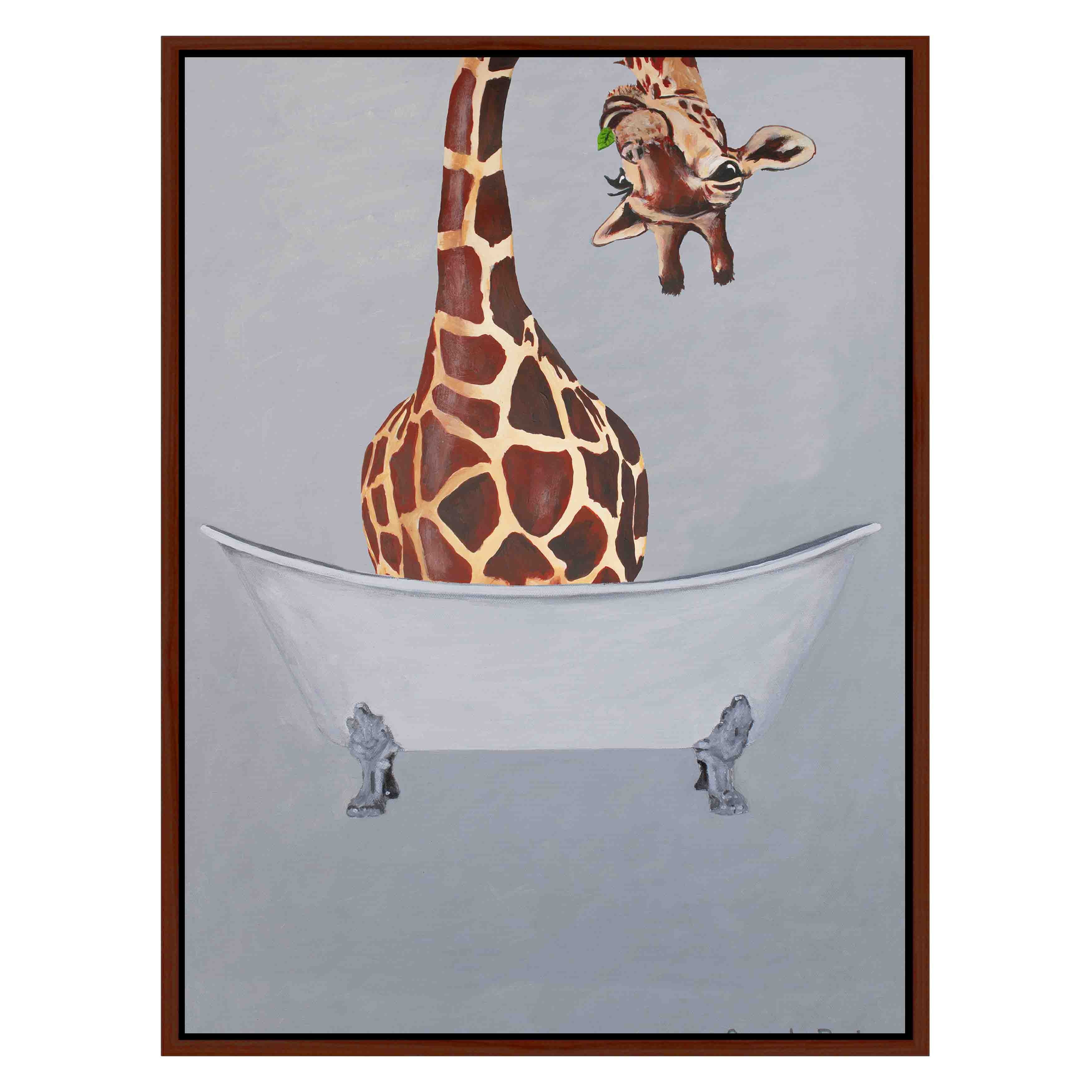 GIRAFFE IN BATHTUB