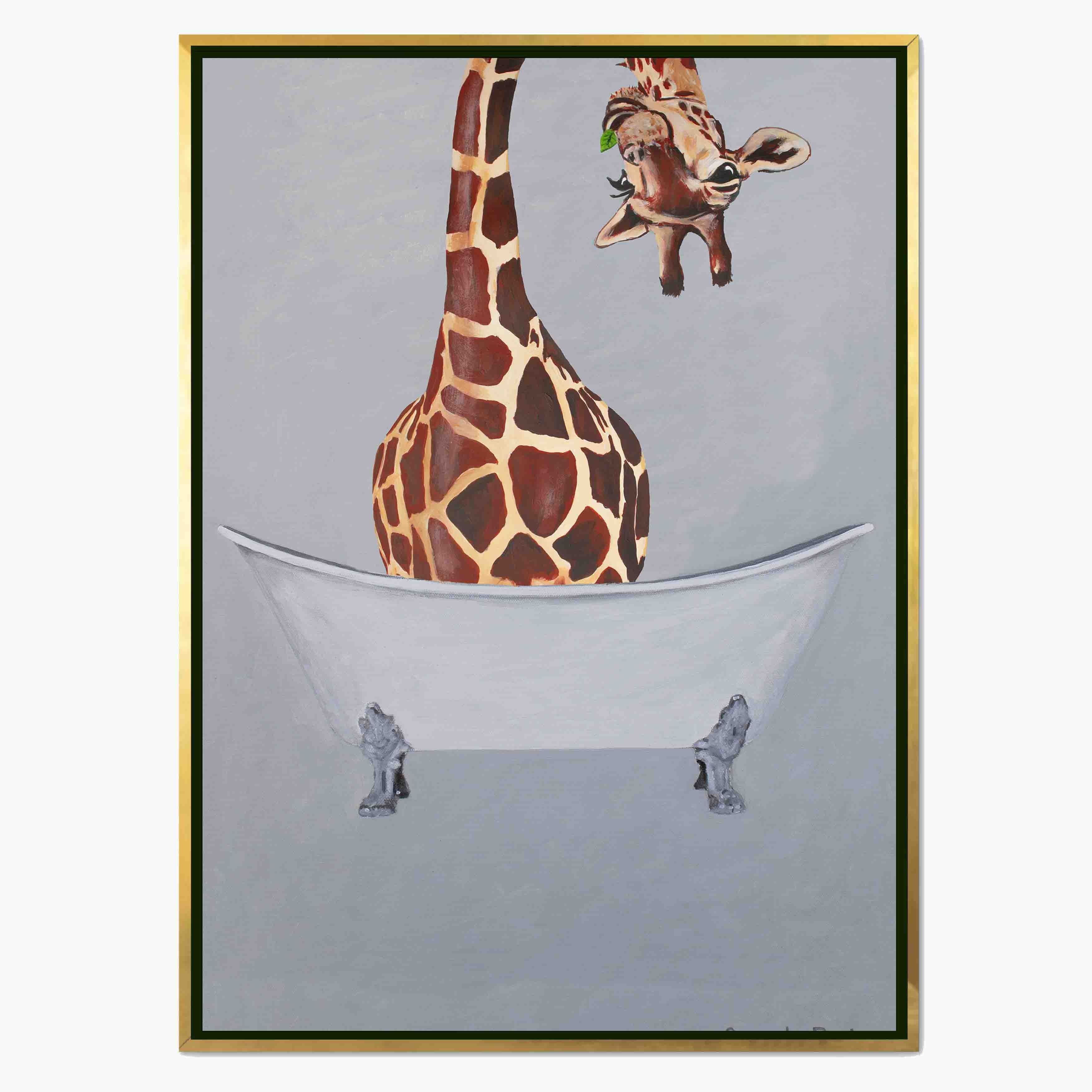 GIRAFFE IN BATHTUB
