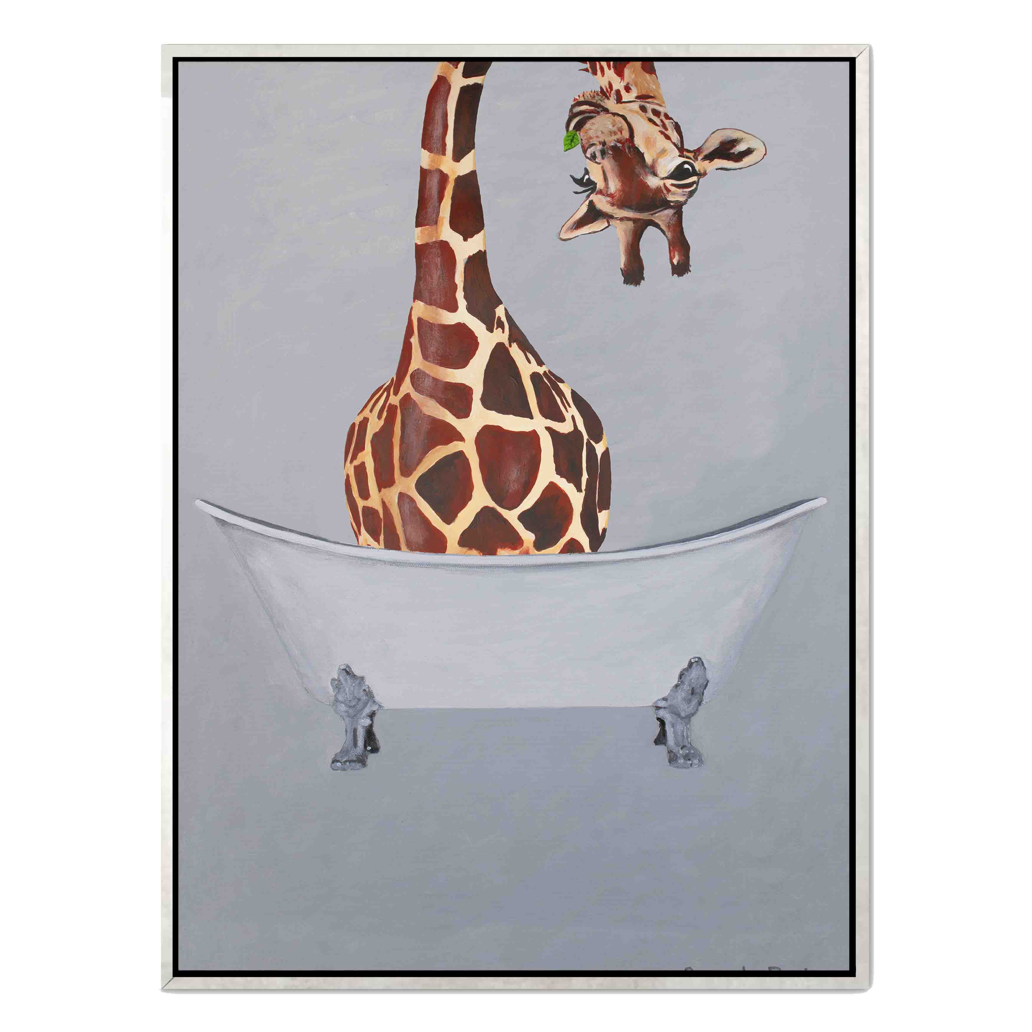 GIRAFFE IN BATHTUB