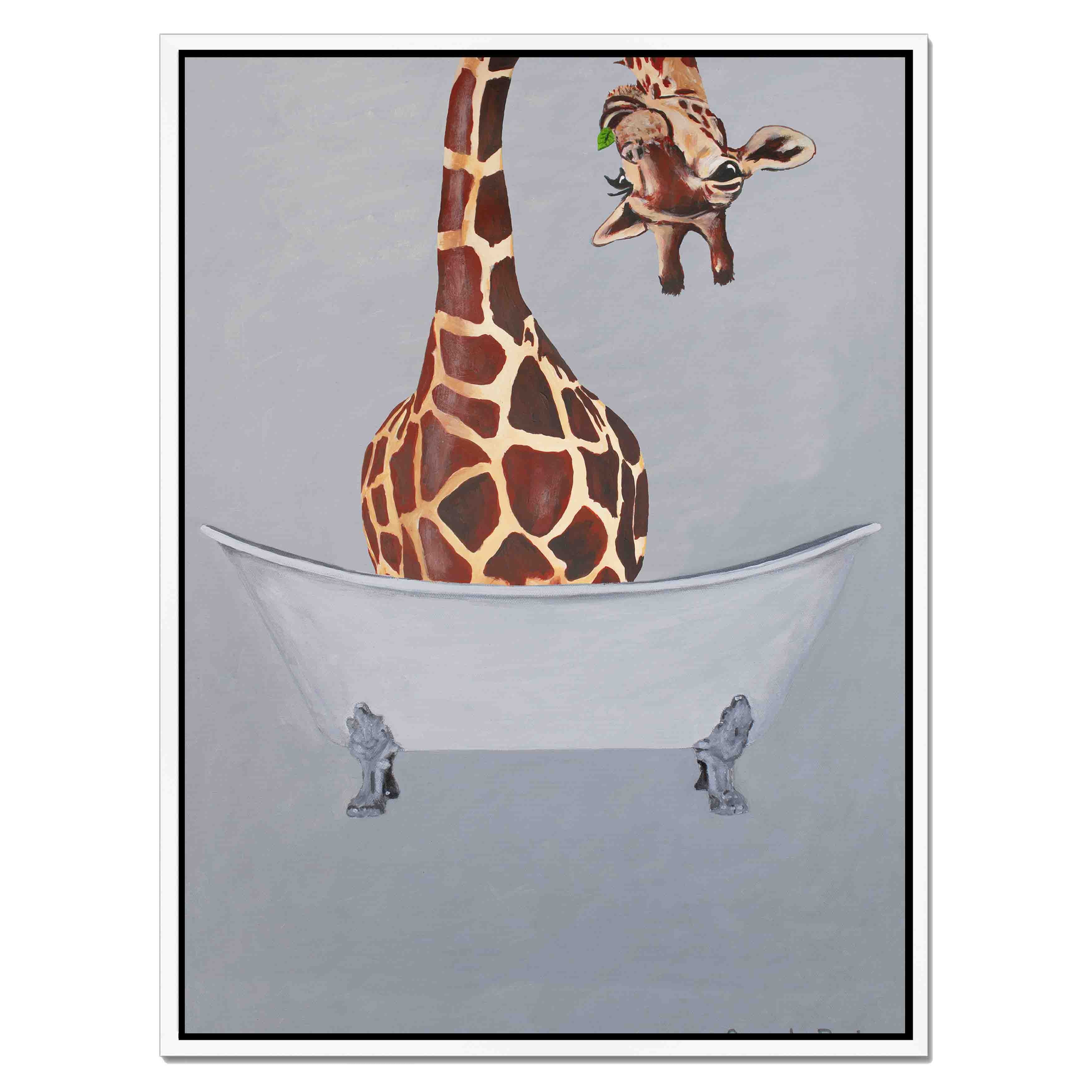 GIRAFFE IN BATHTUB