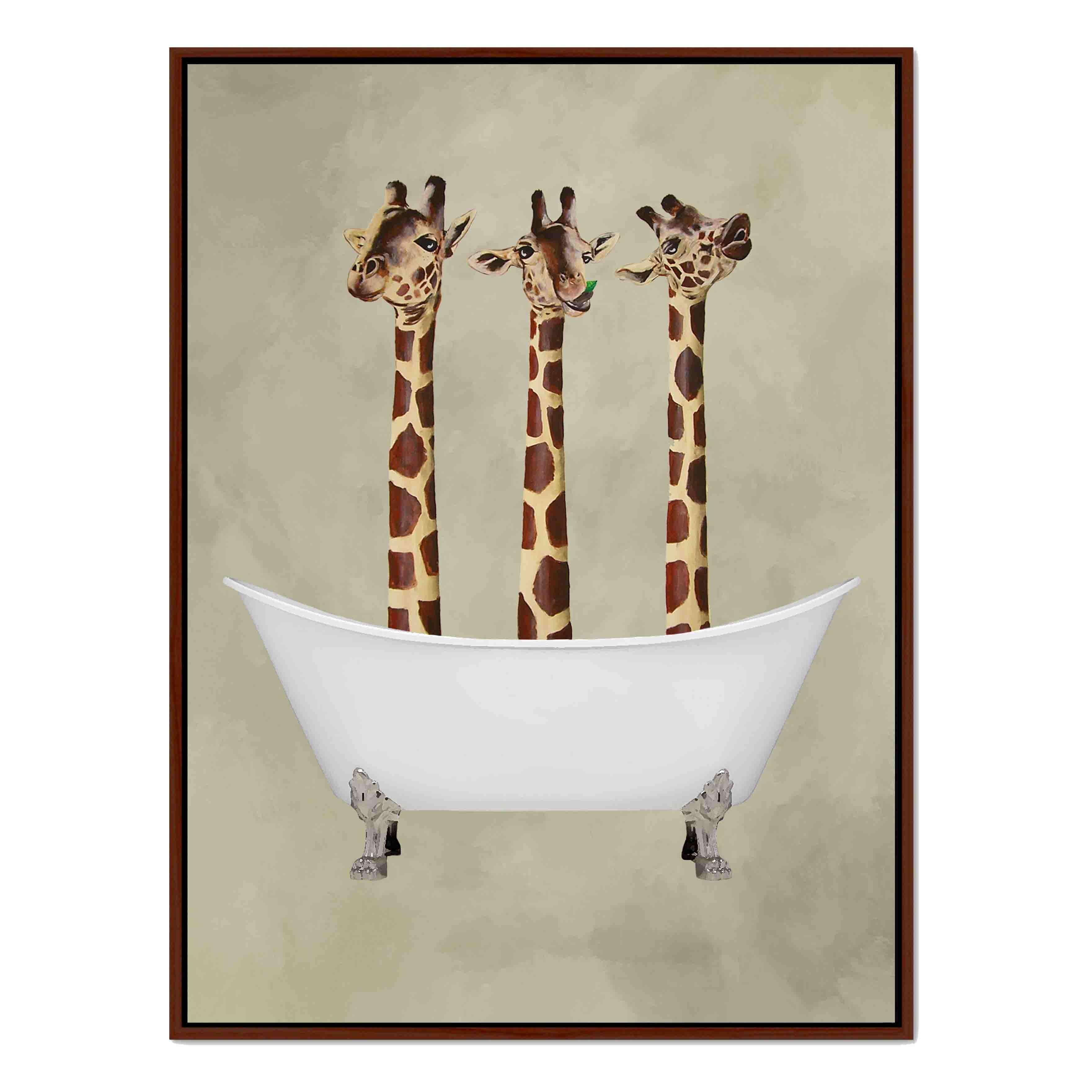 GIRAFFES IN BATHTUB