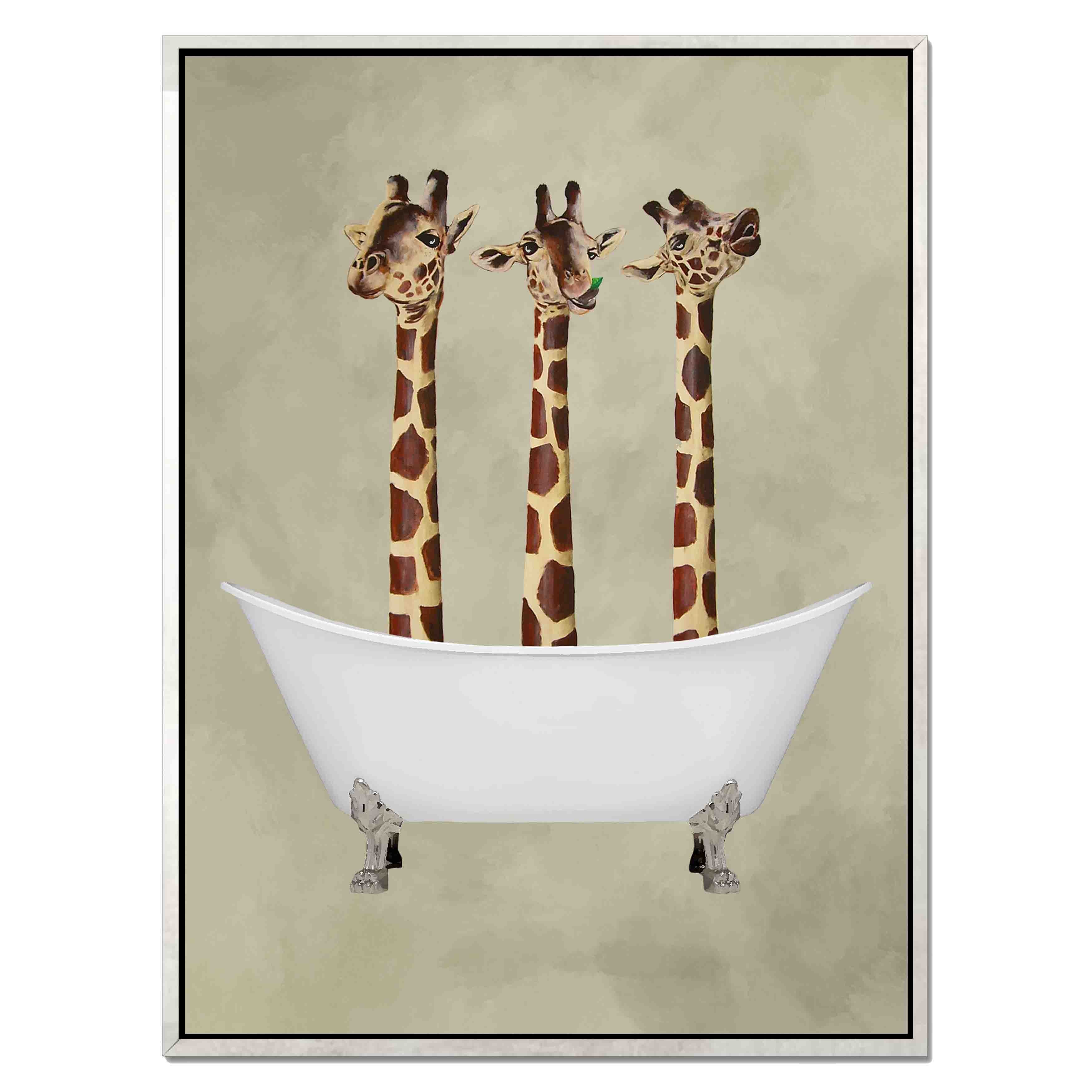GIRAFFES IN BATHTUB