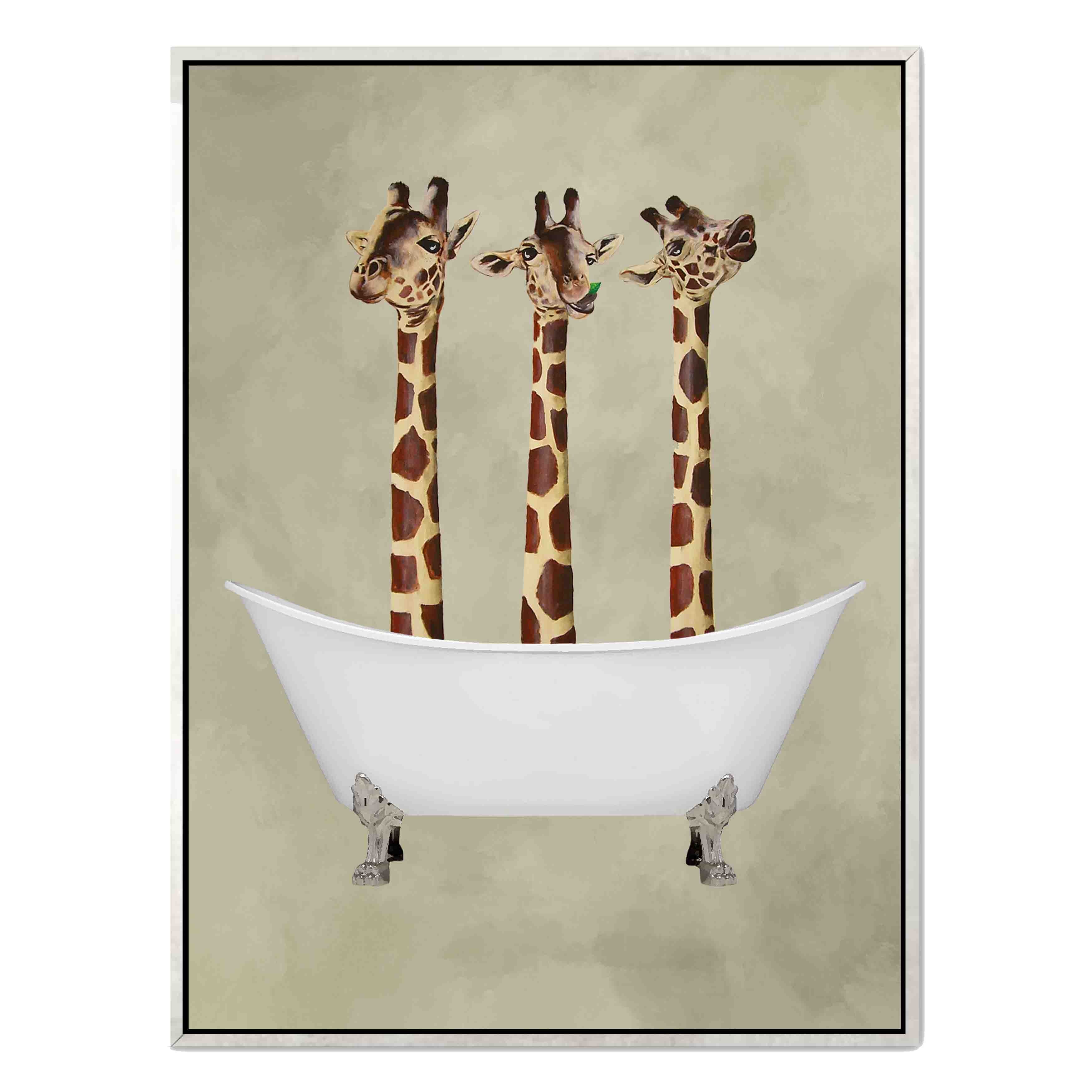 GIRAFFES IN BATHTUB