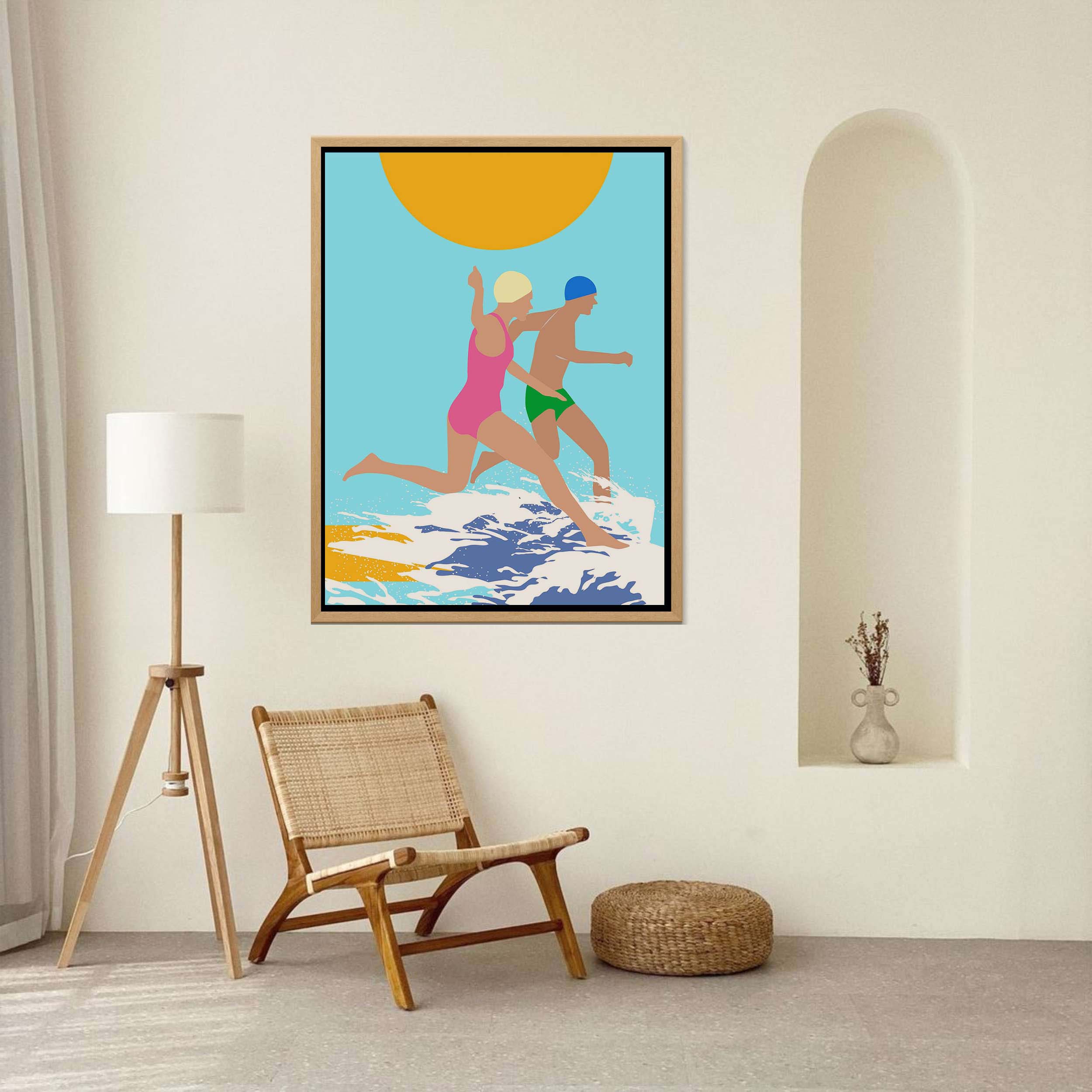 RUNNING SWIMMERS (BLUE)