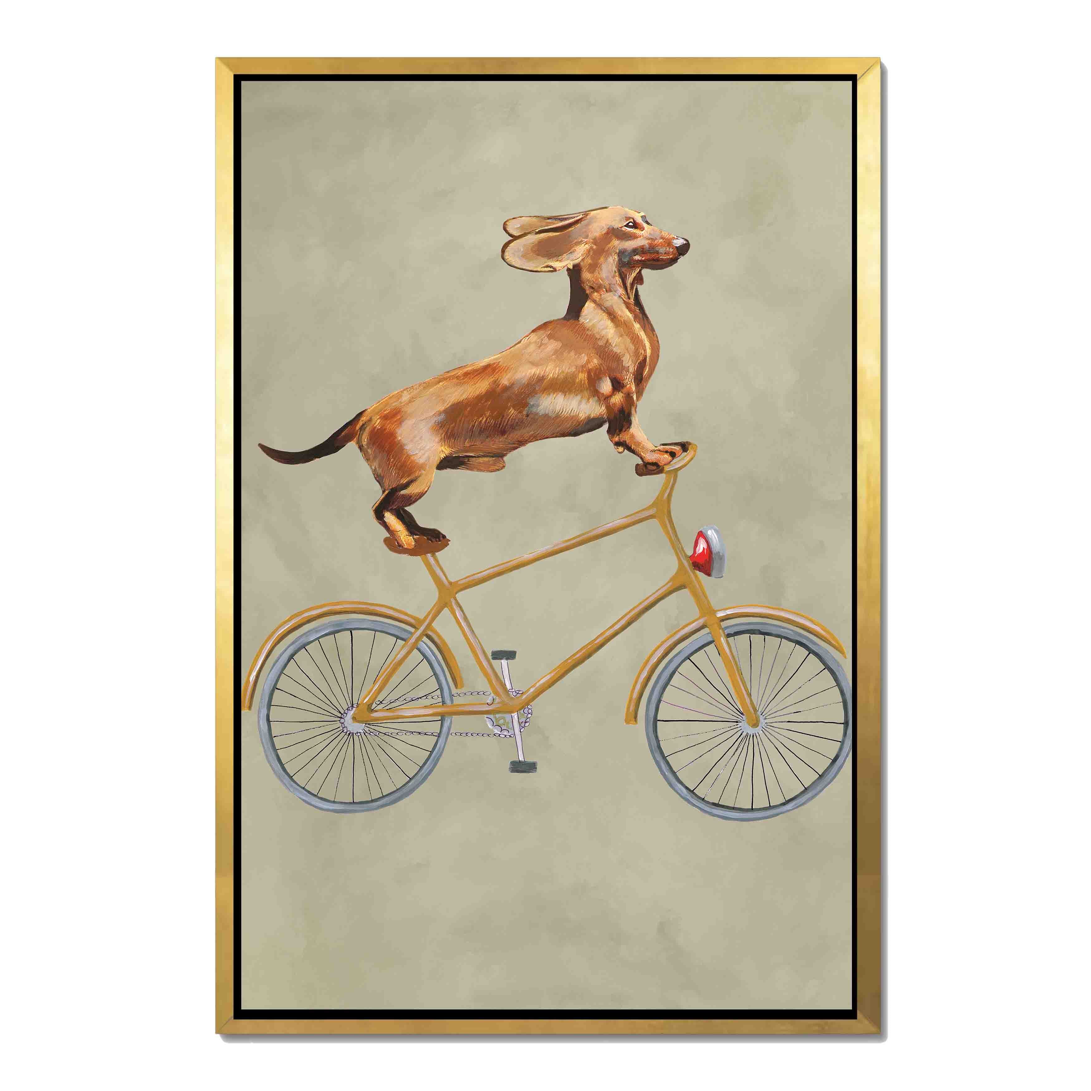 DACHSHUND ON BICYCLE