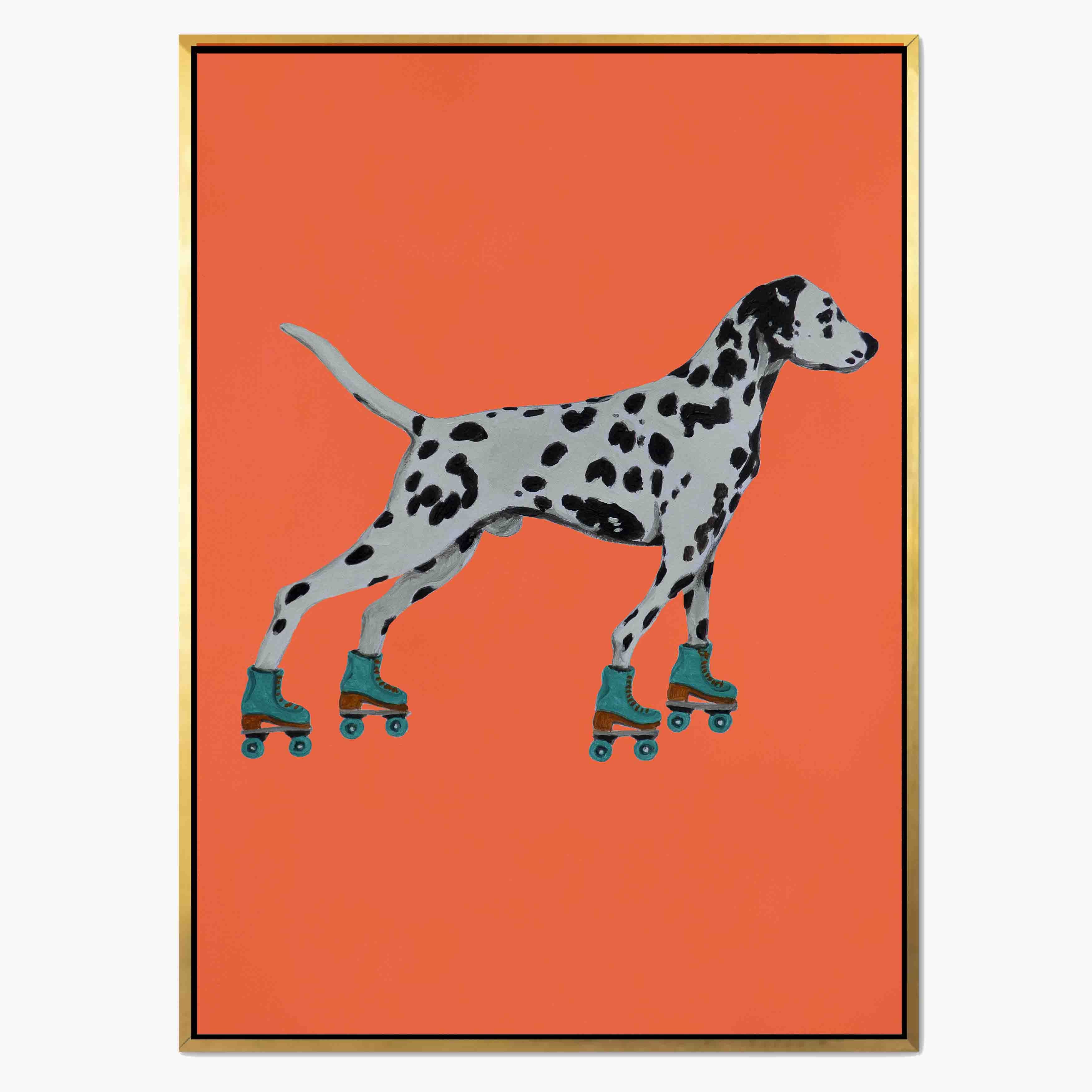 DALMATIAN WITH ROLLERSKATES