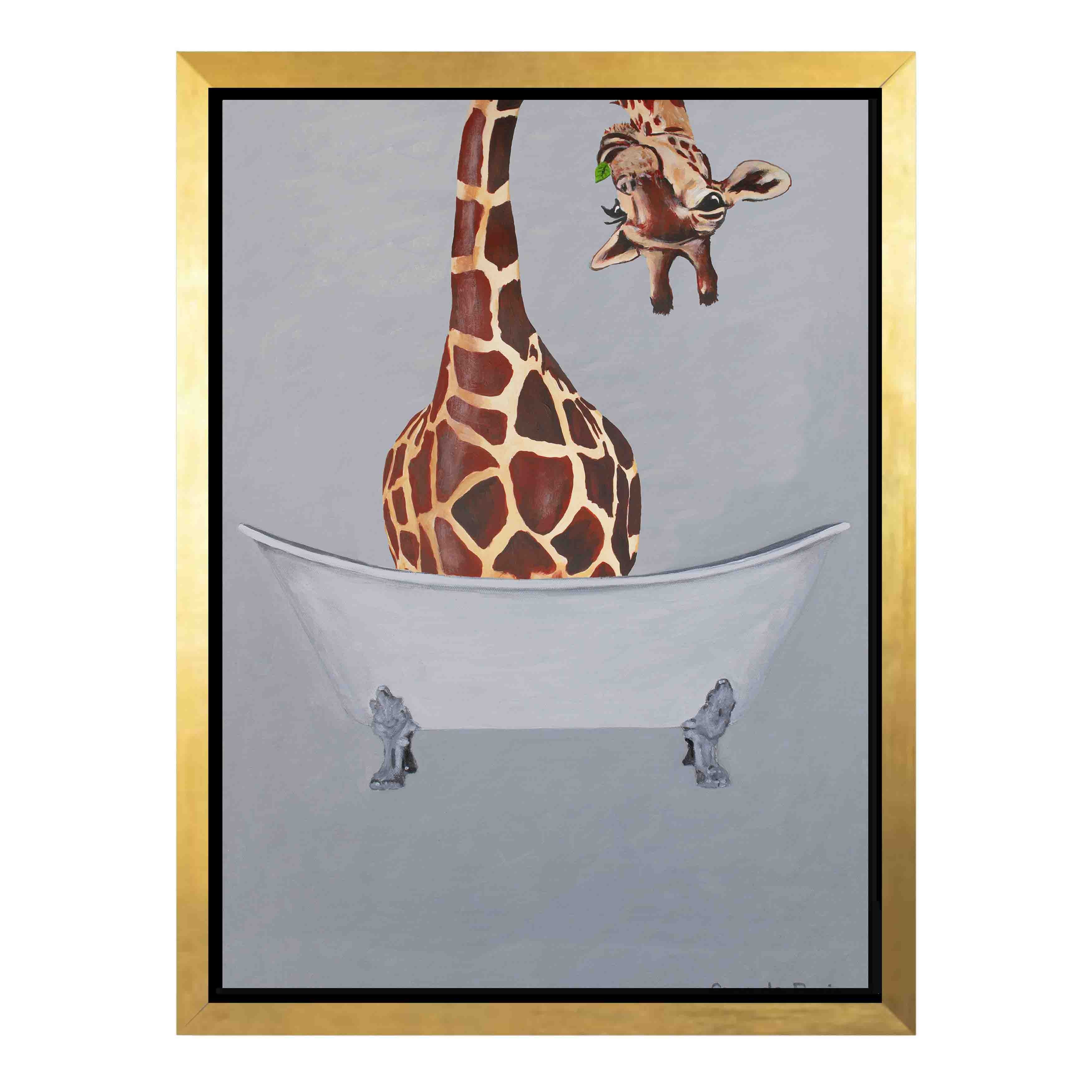 GIRAFFE IN BATHTUB