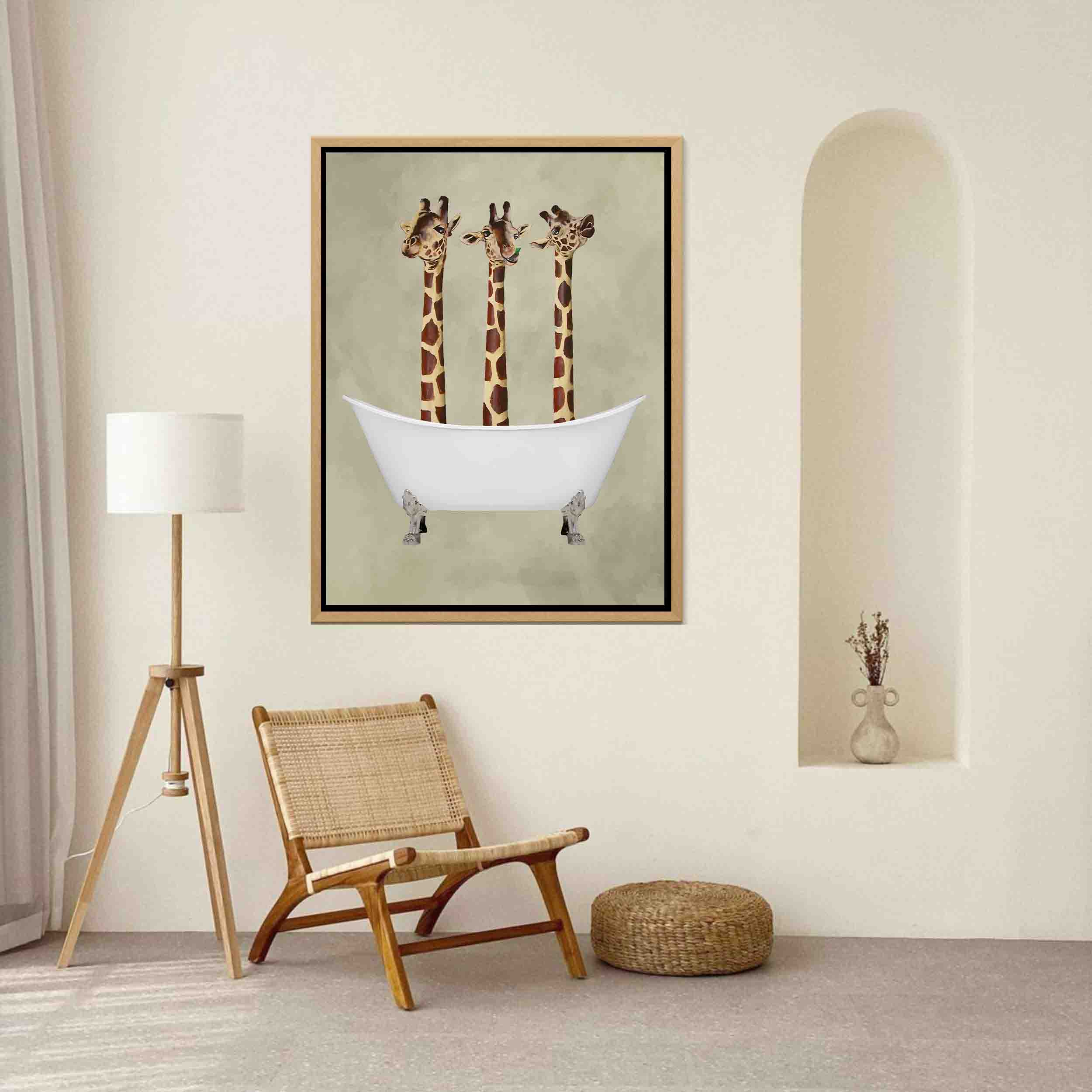 GIRAFFES IN BATHTUB